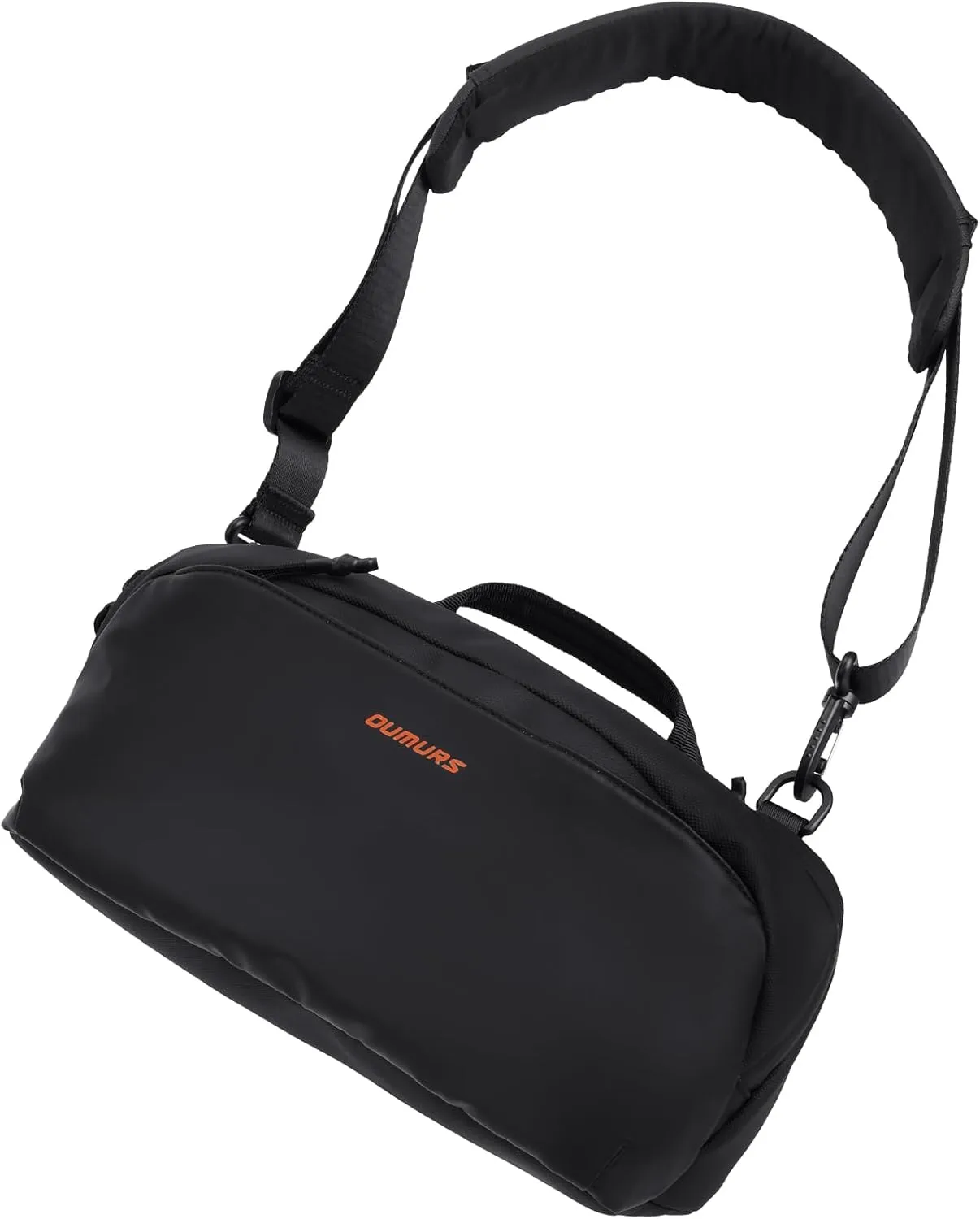 4L Crossbody Bag Sling Backpack for Men and Women, Water-resistant 1800D Oxford Fabric Sling Bag Lightweight Black