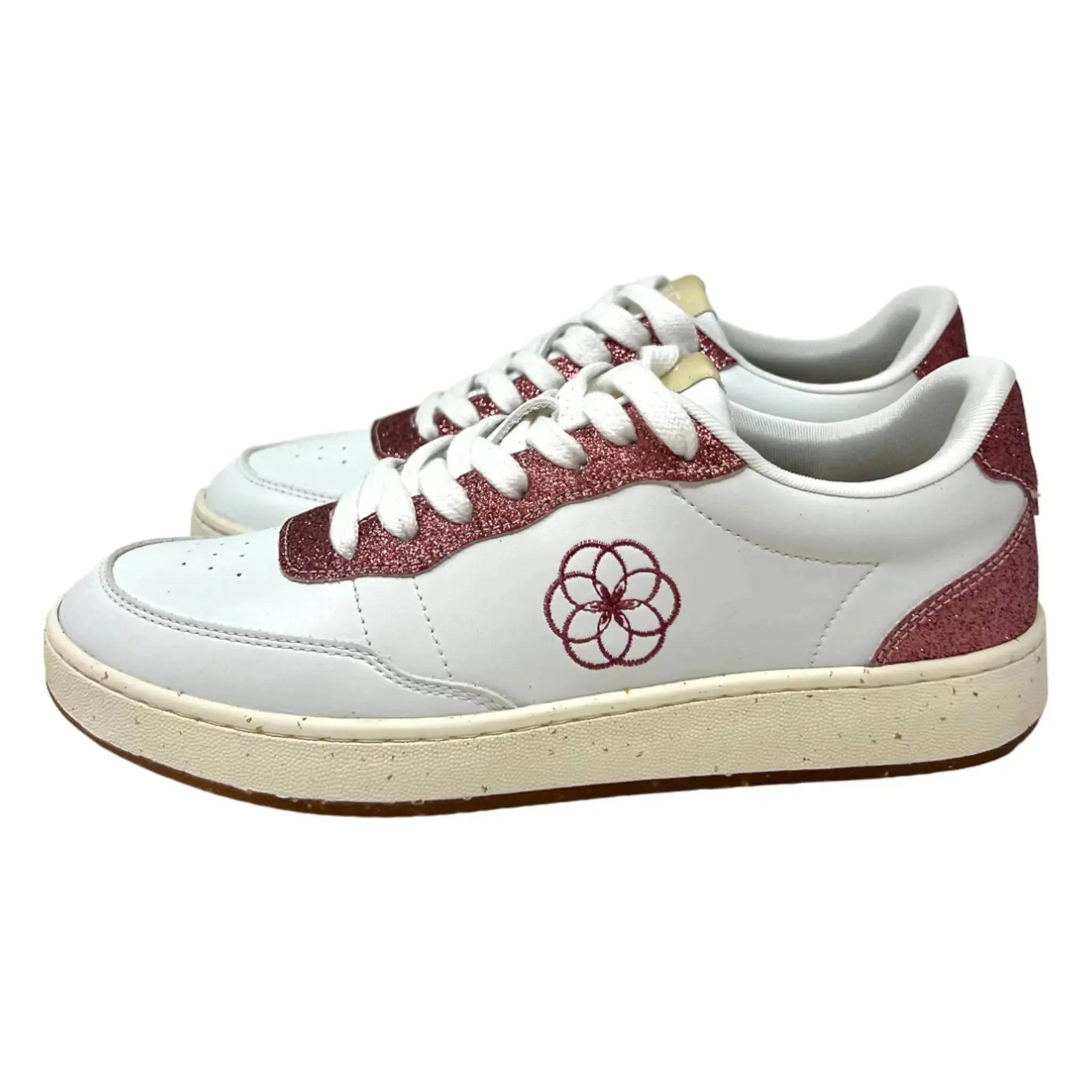ACBC, Sneaker, Evergreen Woman, weiß mit rosa Glitter