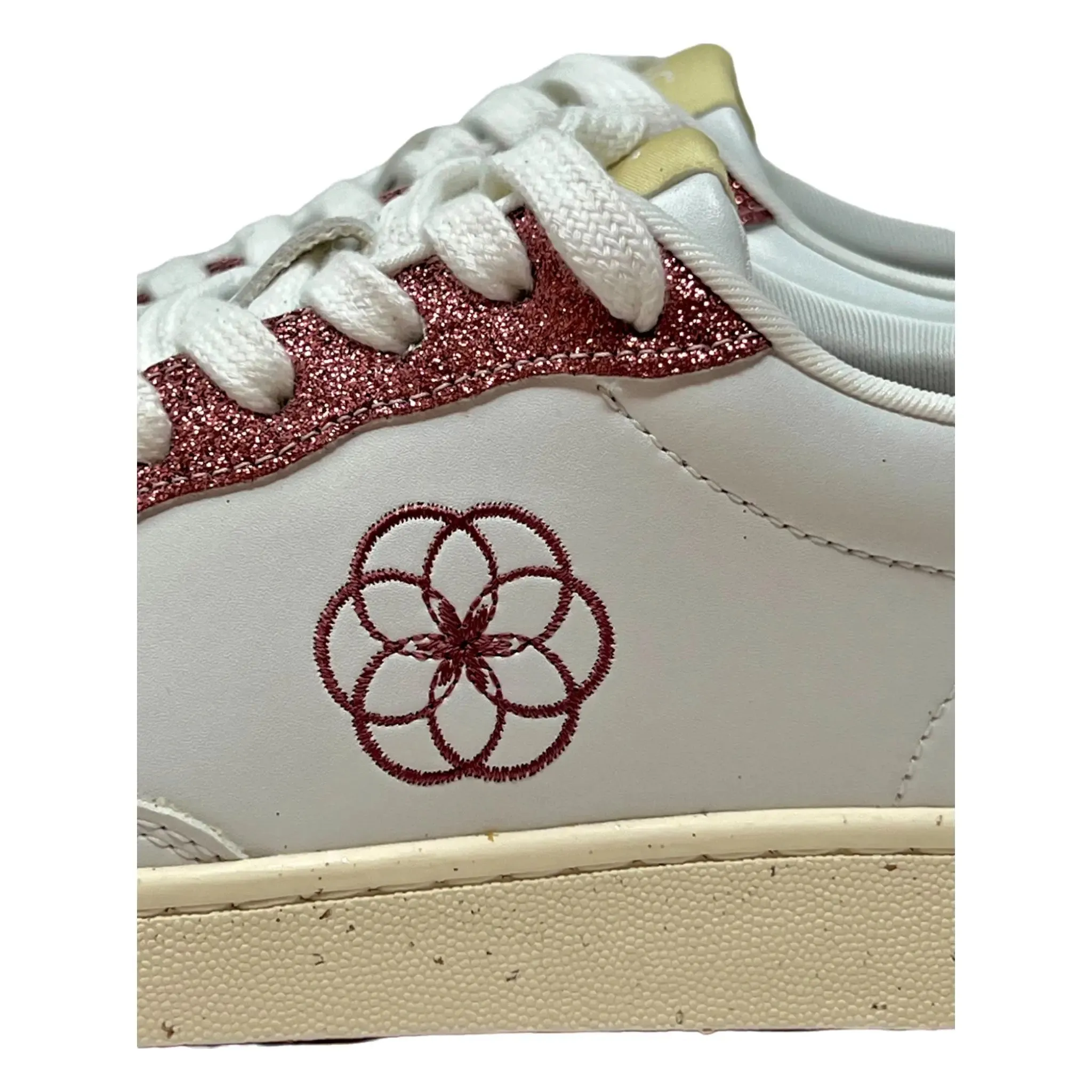 ACBC, Sneaker, Evergreen Woman, weiß mit rosa Glitter