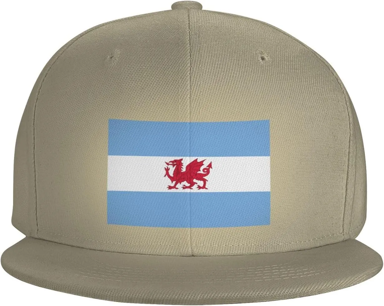 Adjustable Flag of The Welsh Colony in Patagonia Snapback Hat for Men Women Baseball Cap Dad Hats