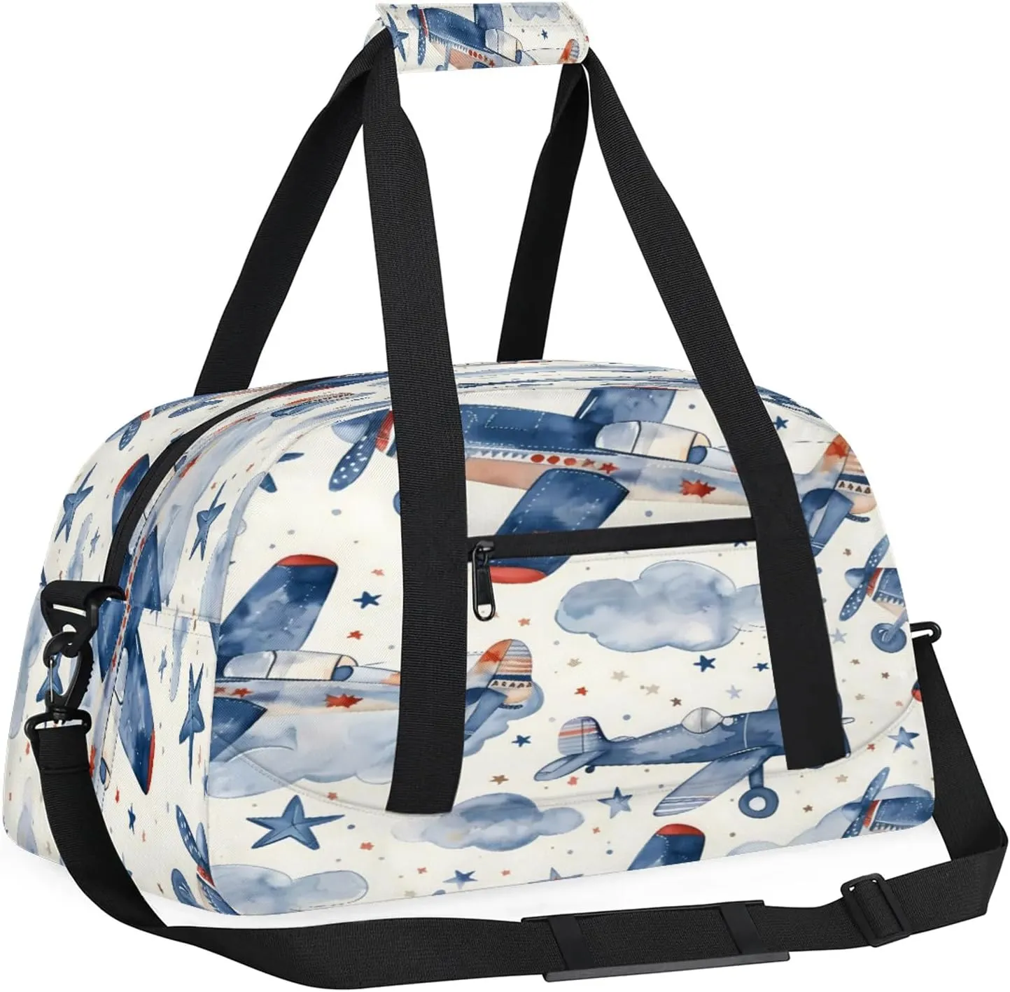 Airplanes Small Gym Bag 18 inch Carry On Duffel Bag for Weekender Travel Sports Workout Yoga Gymnastics Dance Ballet