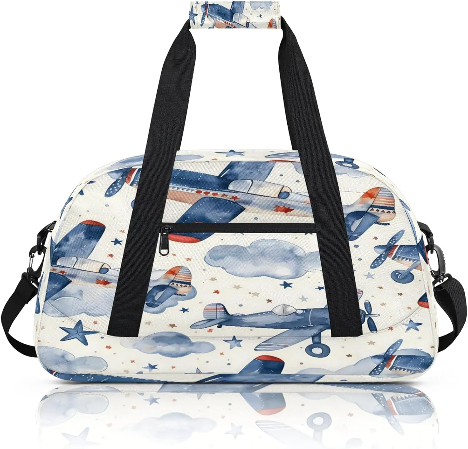 Airplanes Small Gym Bag 18 inch Carry On Duffel Bag for Weekender Travel Sports Workout Yoga Gymnastics Dance Ballet