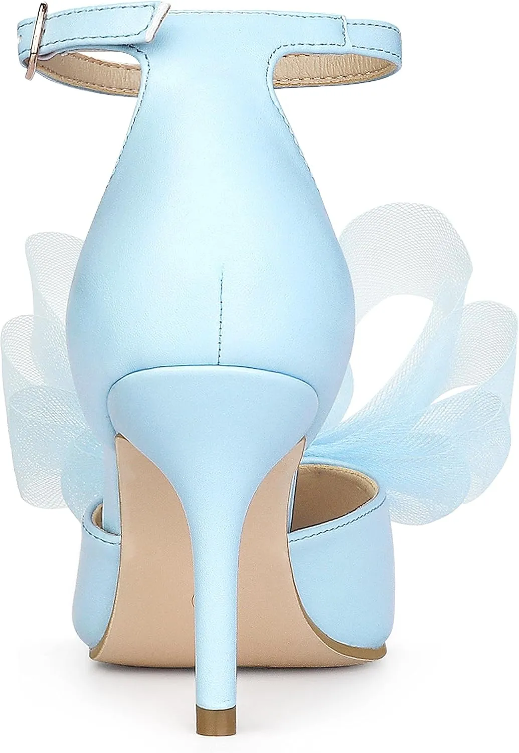 Allegra K Women's Bow Tie Ankle Strap Stiletto High Heels Pumps
