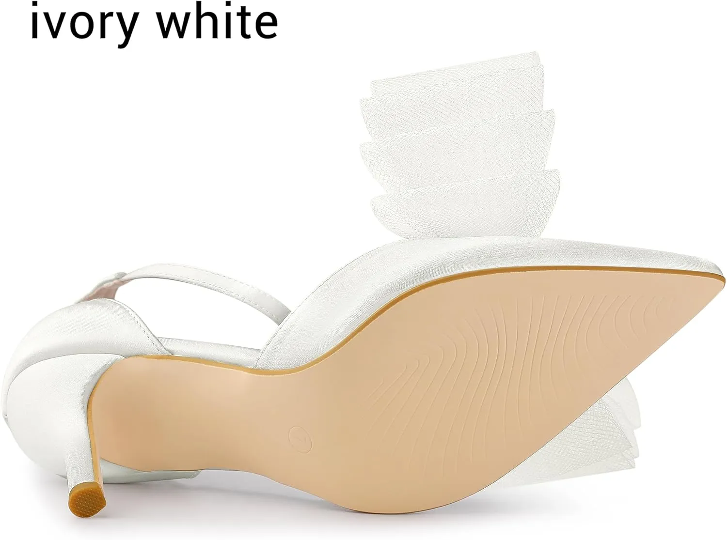 Allegra K Women's Bow Tie Ankle Strap Stiletto High Heels Pumps