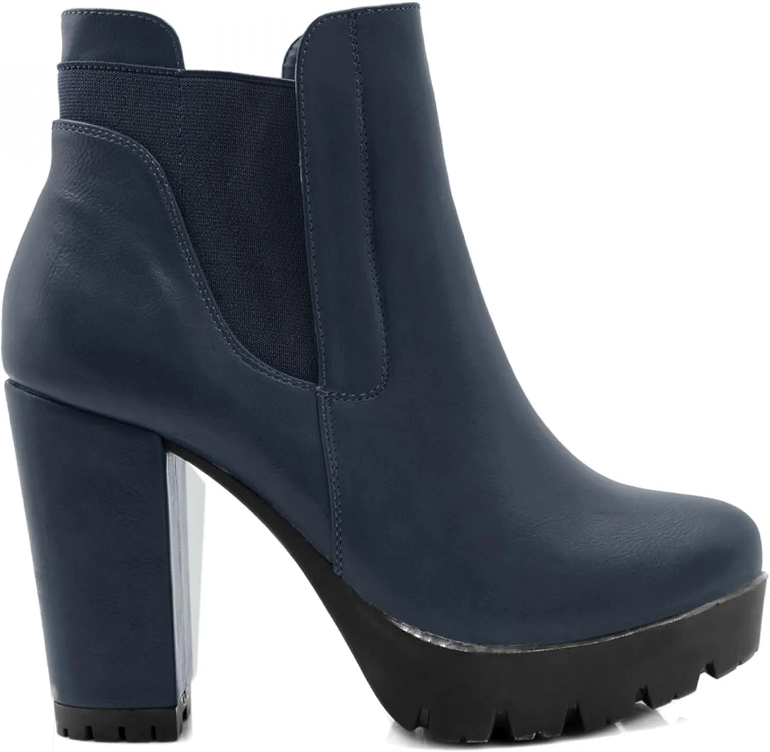 Allegra K Women's Chunky High Heel Platform Ankle Boots