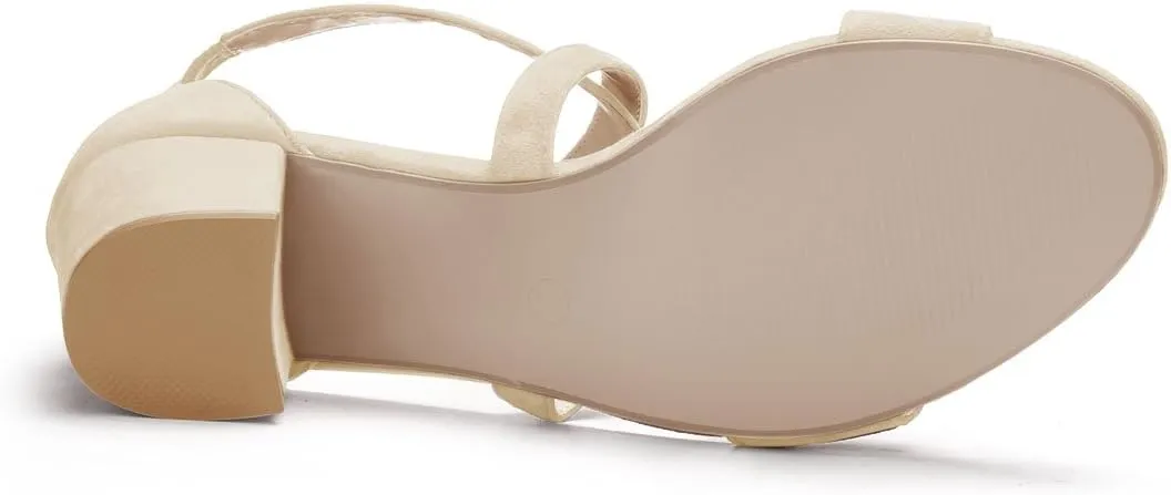 Allegra K Women's Crisscross Ankle Strap Block Heel Sandals