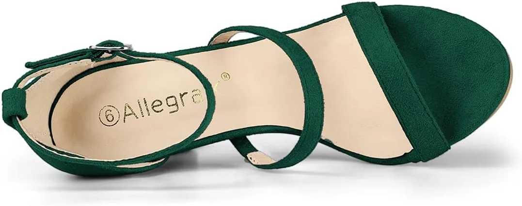 Allegra K Women's Open Toe Triple Straps Stiletto High Heel Sandals