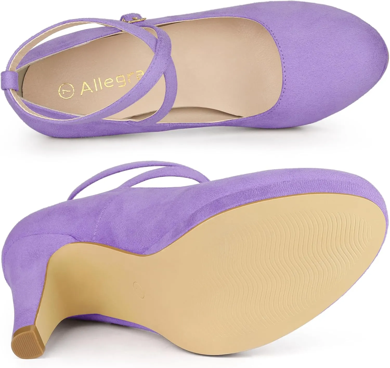Allegra K Women's Platform Cross Strap Stiletto Heels Mary Jane Pumps