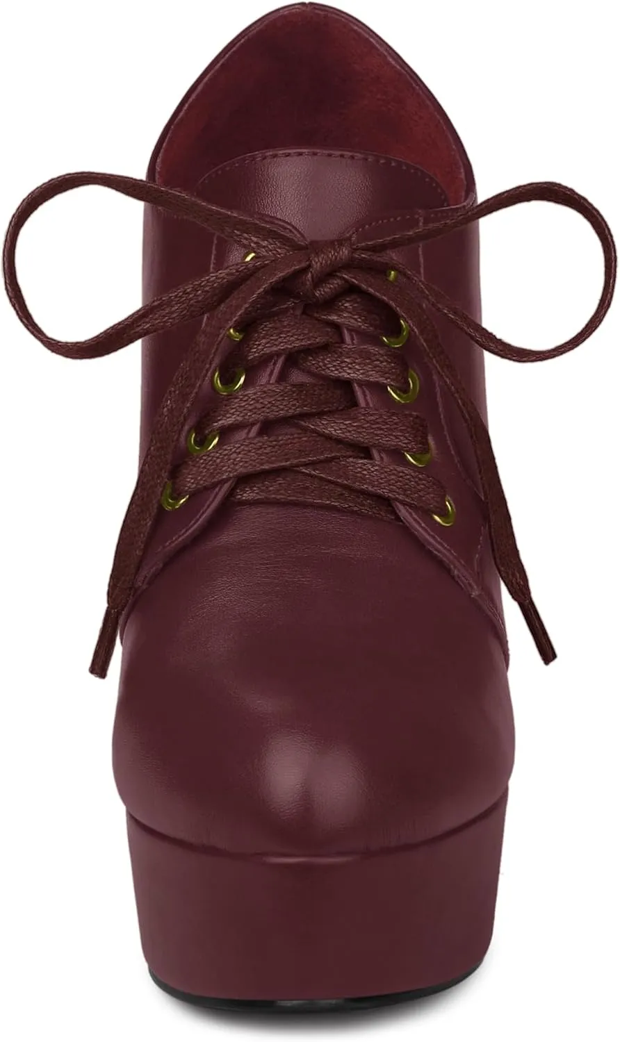 Allegra K Women's Platform Lace Up Round Toe Stiletto High Heel Ankle Booties