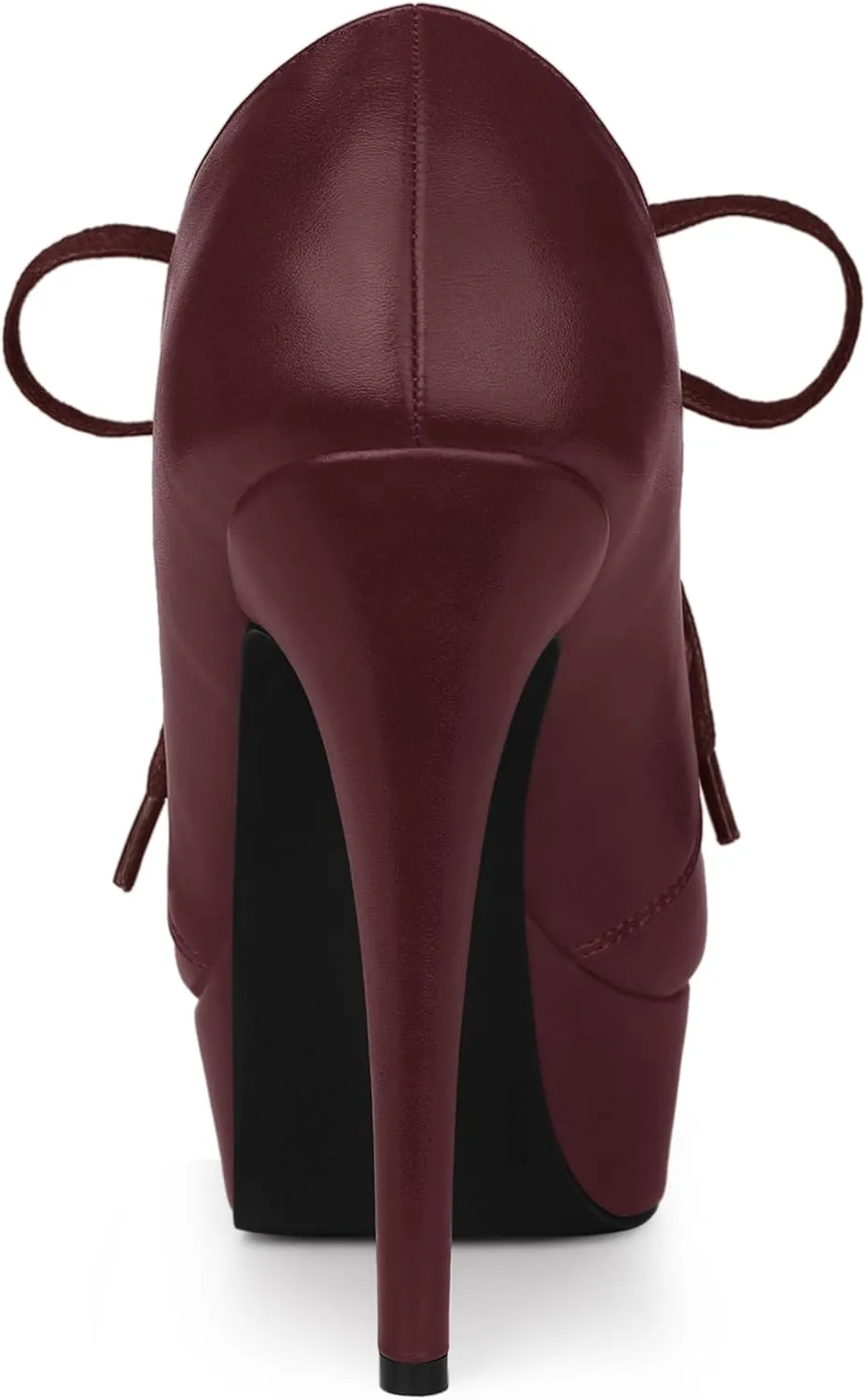 Allegra K Women's Platform Lace Up Round Toe Stiletto High Heel Ankle Booties