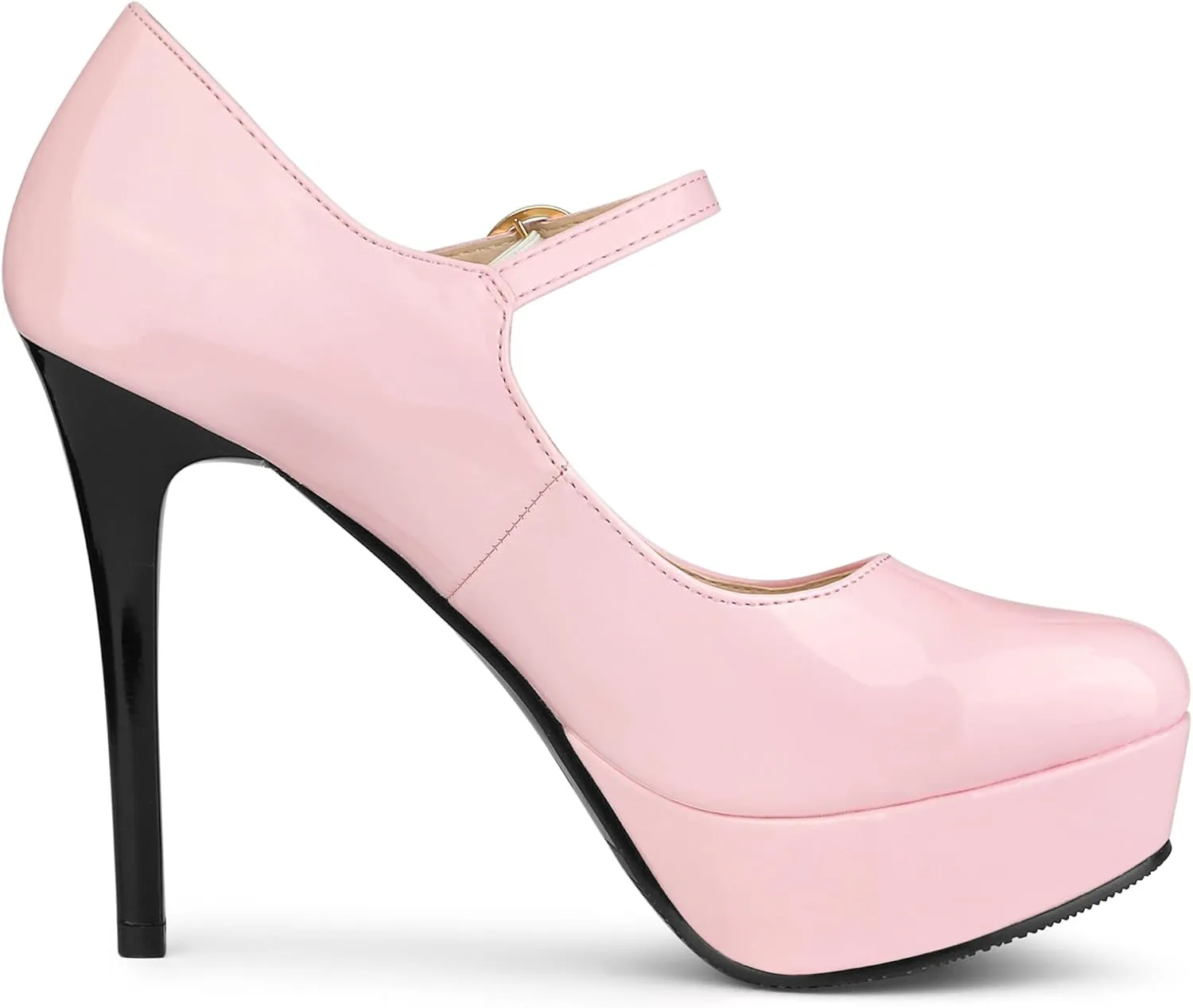 Allegra K Women's Platform Mary Jane Pumps Ankle Strap Stiletto High Heels Dress Shoes