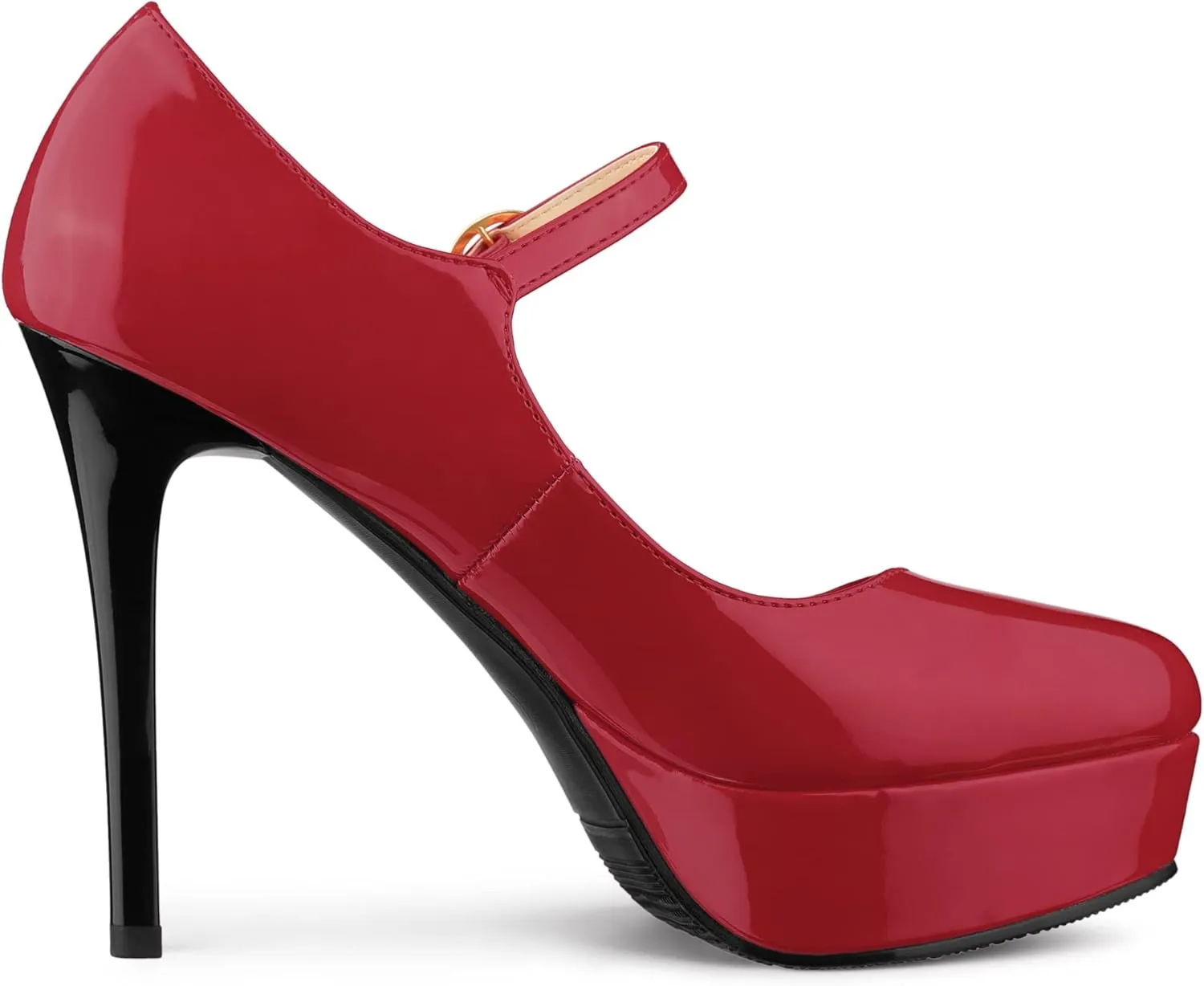 Allegra K Women's Platform Mary Jane Pumps Ankle Strap Stiletto High Heels Dress Shoes
