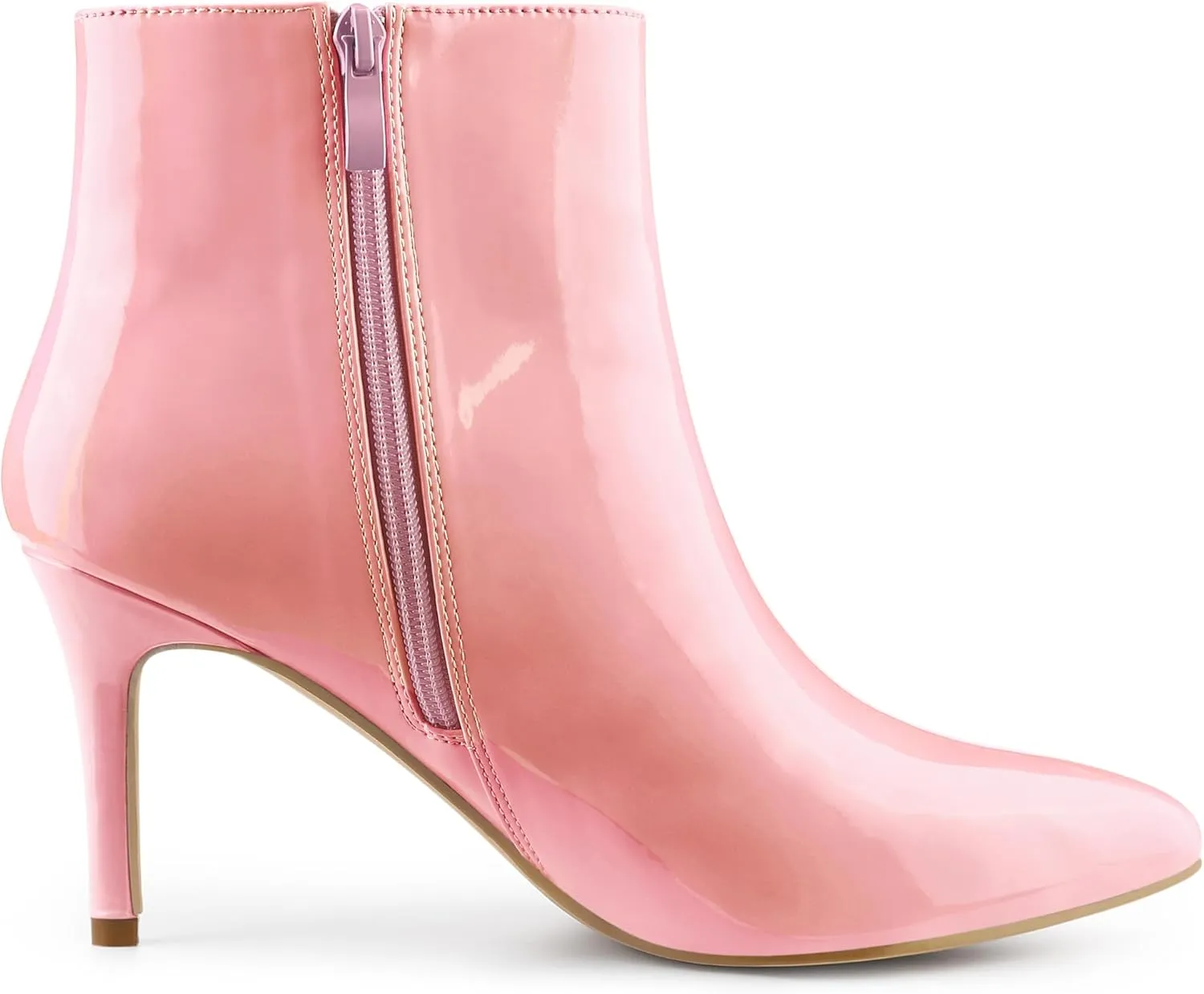 Allegra K Women's Pointed Toe Stiletto Heel Ankle Heeled Boots