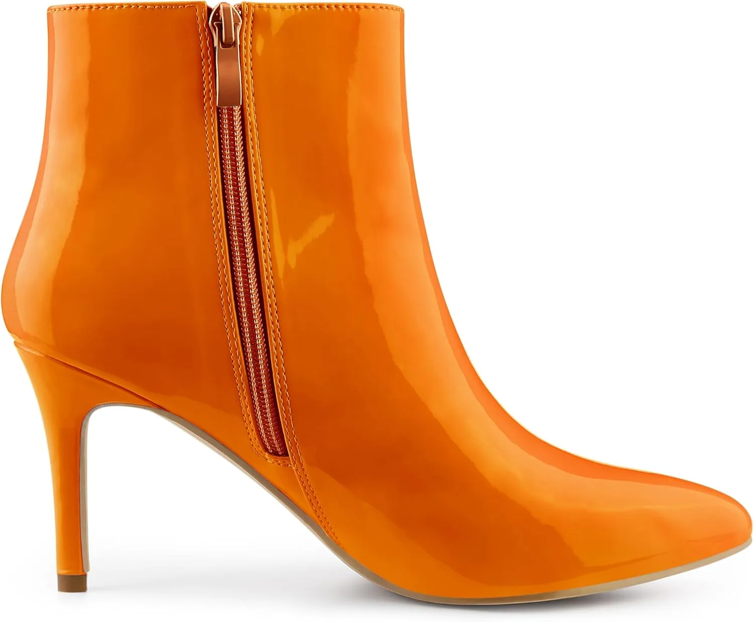 Allegra K Women's Pointed Toe Stiletto Heel Ankle Heeled Boots