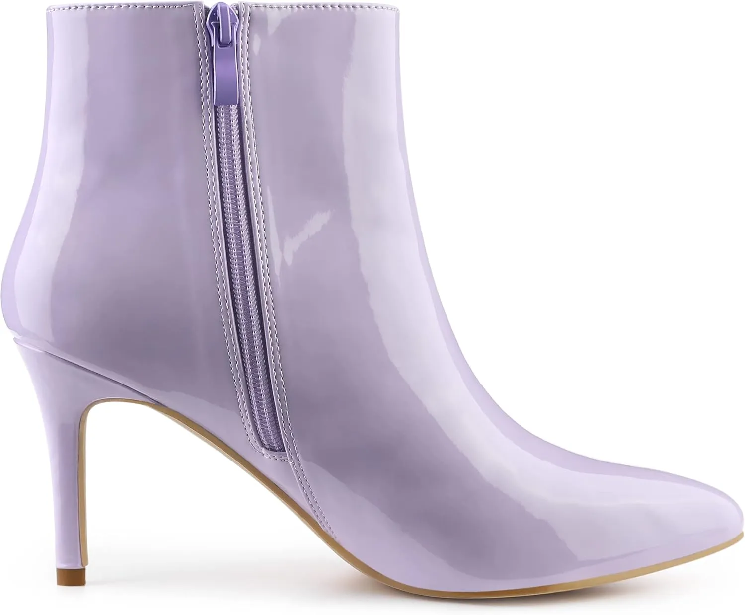 Allegra K Women's Pointed Toe Stiletto Heel Ankle Heeled Boots