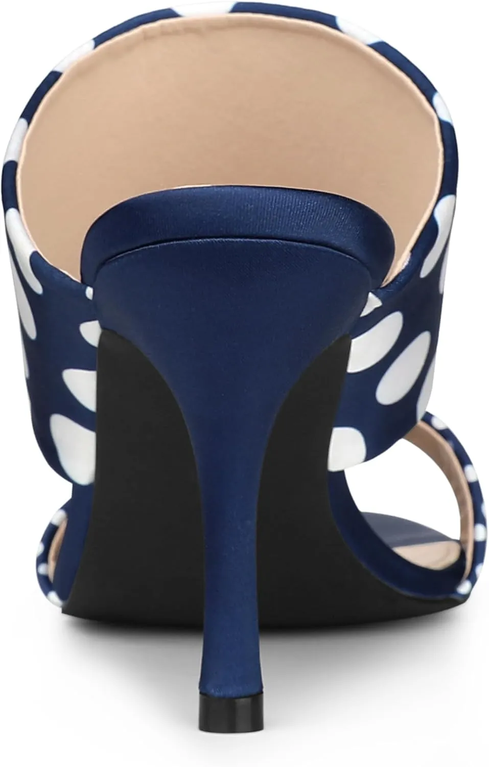 Allegra K Women's Polka Dots Stiletto Heel Slides Sandals