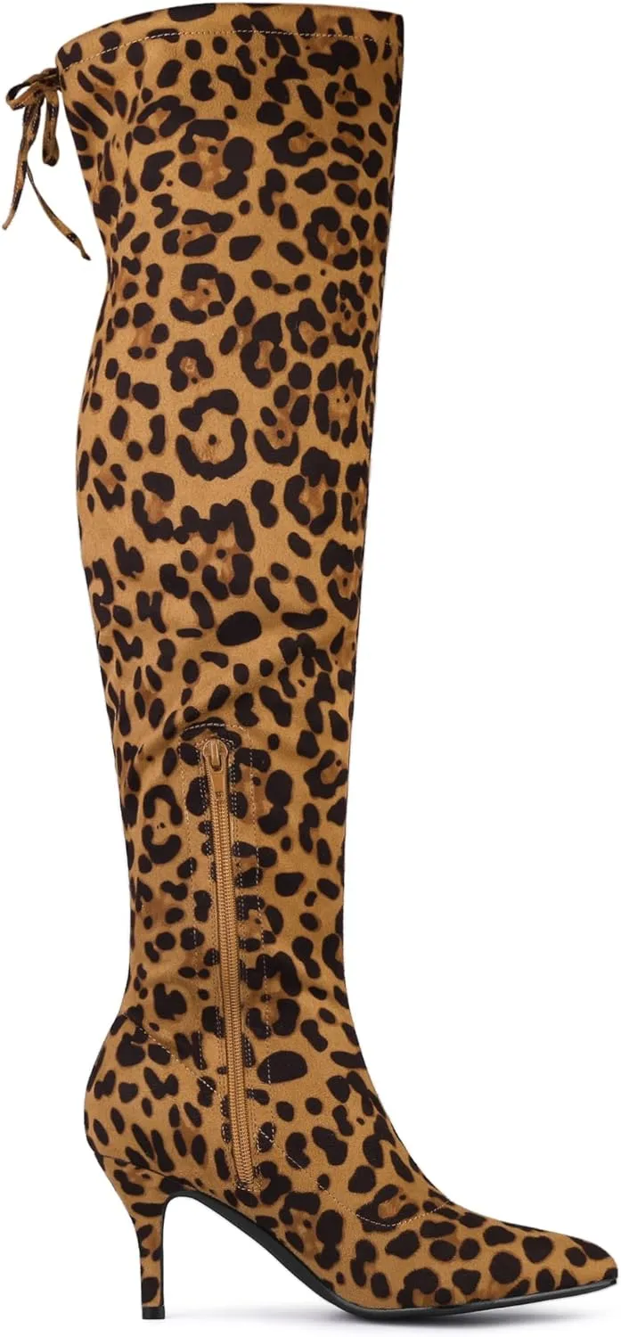 Allegra K Women's Stiletto Heels Thigh High Over the Knee High Boots