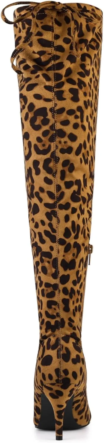 Allegra K Women's Stiletto Heels Thigh High Over the Knee High Boots