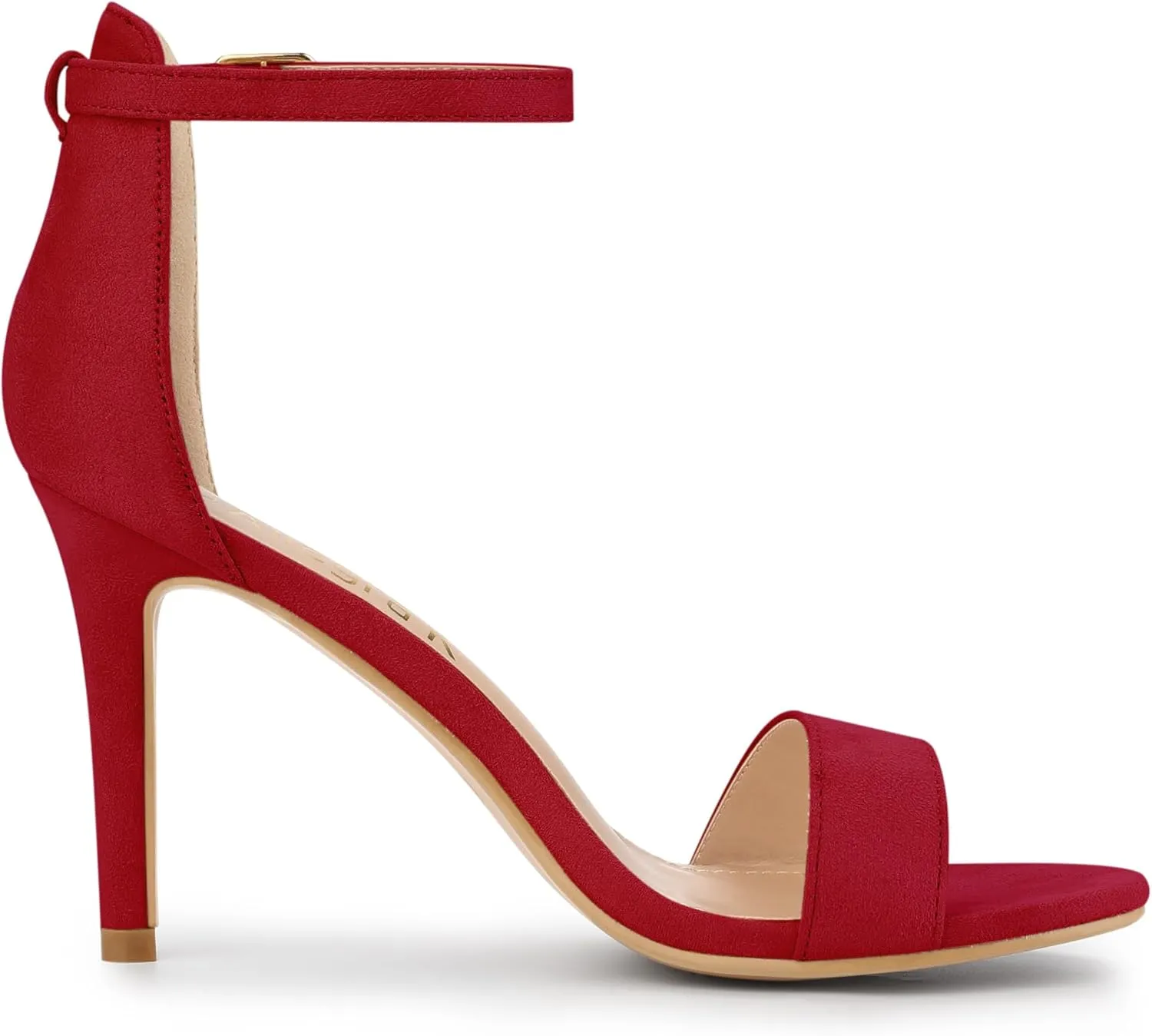 Allegra K Women's Suede Ankle Strap High Stiletto Heel Sandals