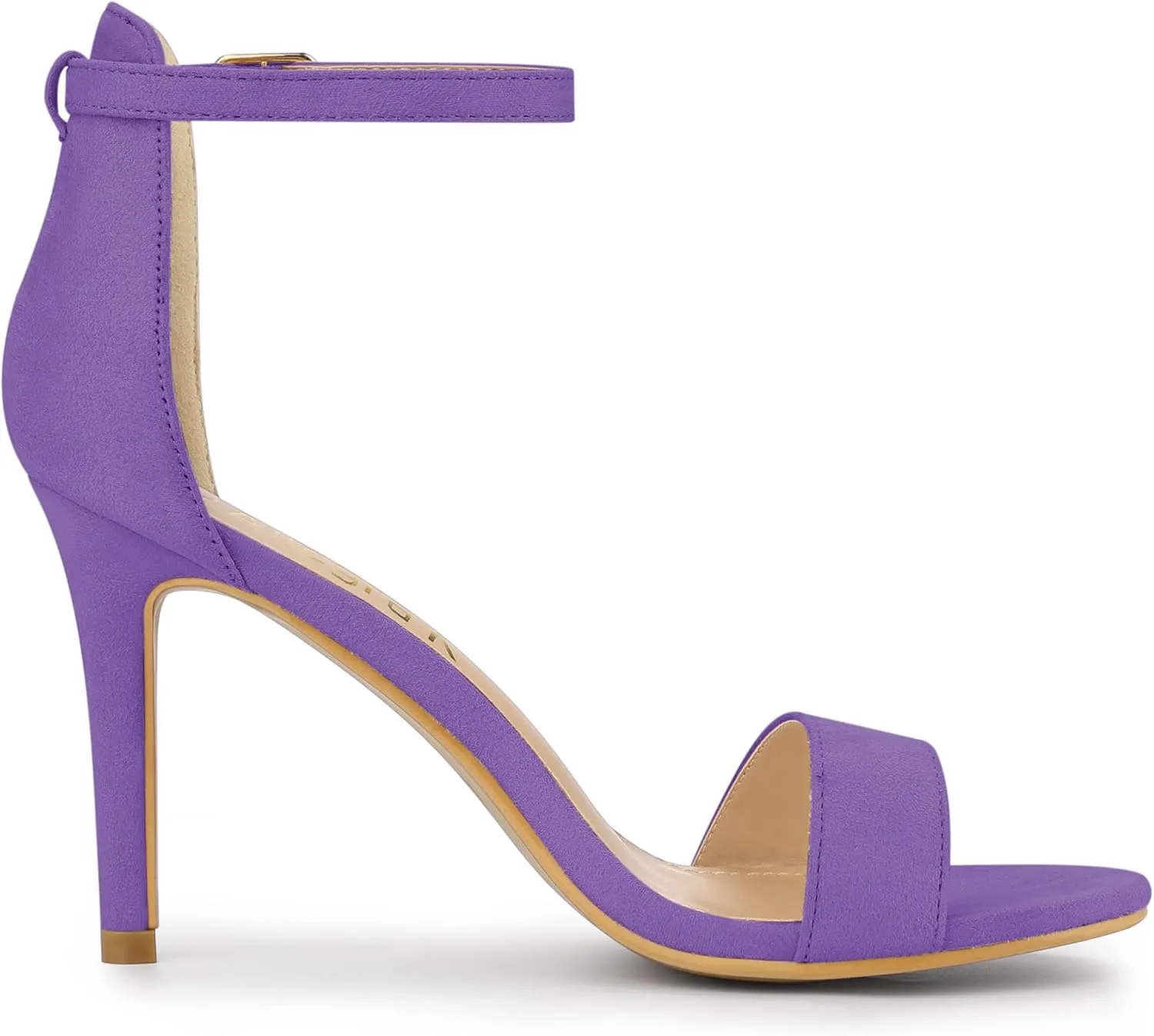 Allegra K Women's Suede Ankle Strap High Stiletto Heel Sandals