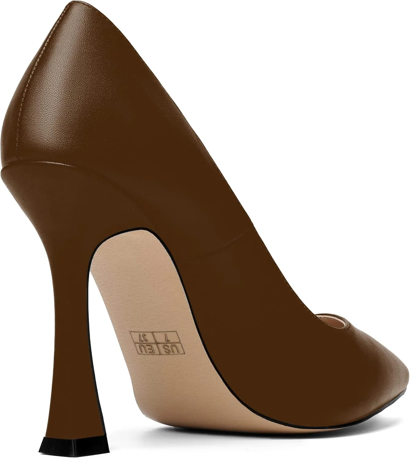 AMBELIGHT Womens Solid Dress Slip On Matte Elegant Pointed Toe Stiletto High Heel Pumps Shoes 4 Inch