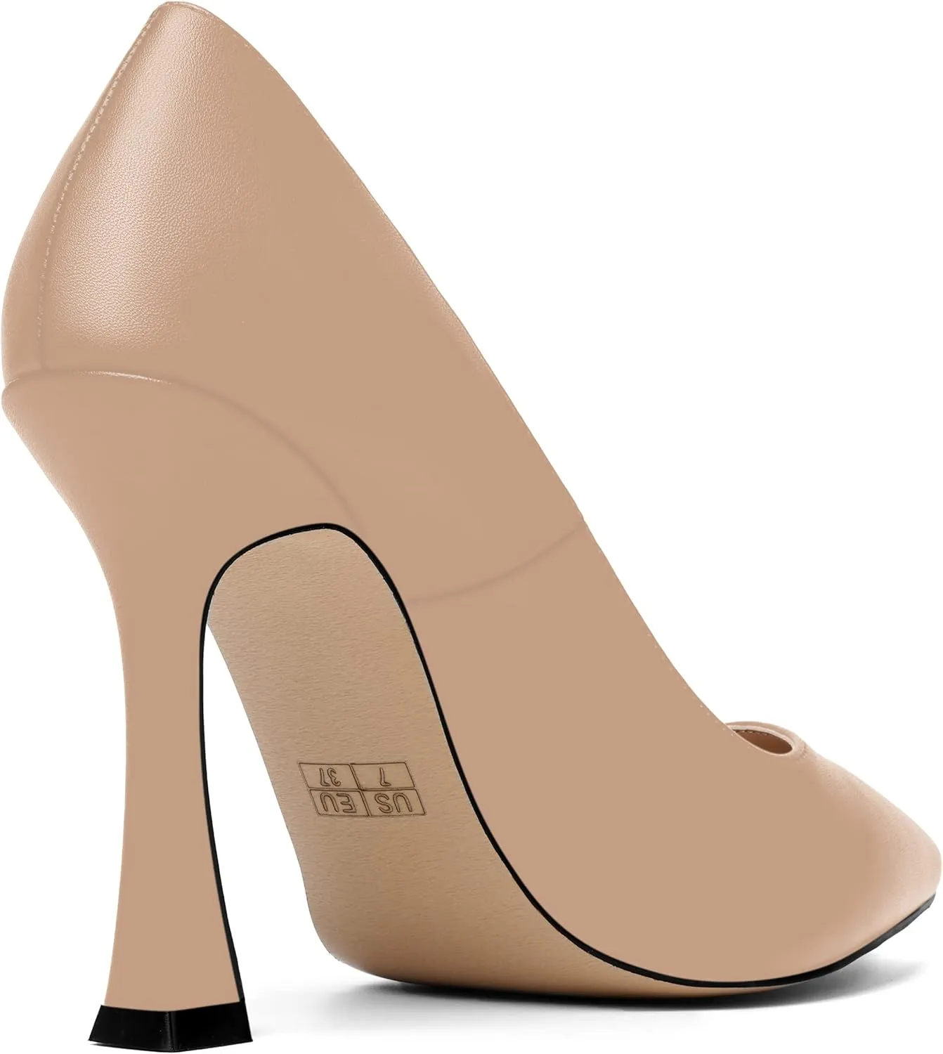 AMBELIGHT Womens Solid Dress Slip On Matte Elegant Pointed Toe Stiletto High Heel Pumps Shoes 4 Inch
