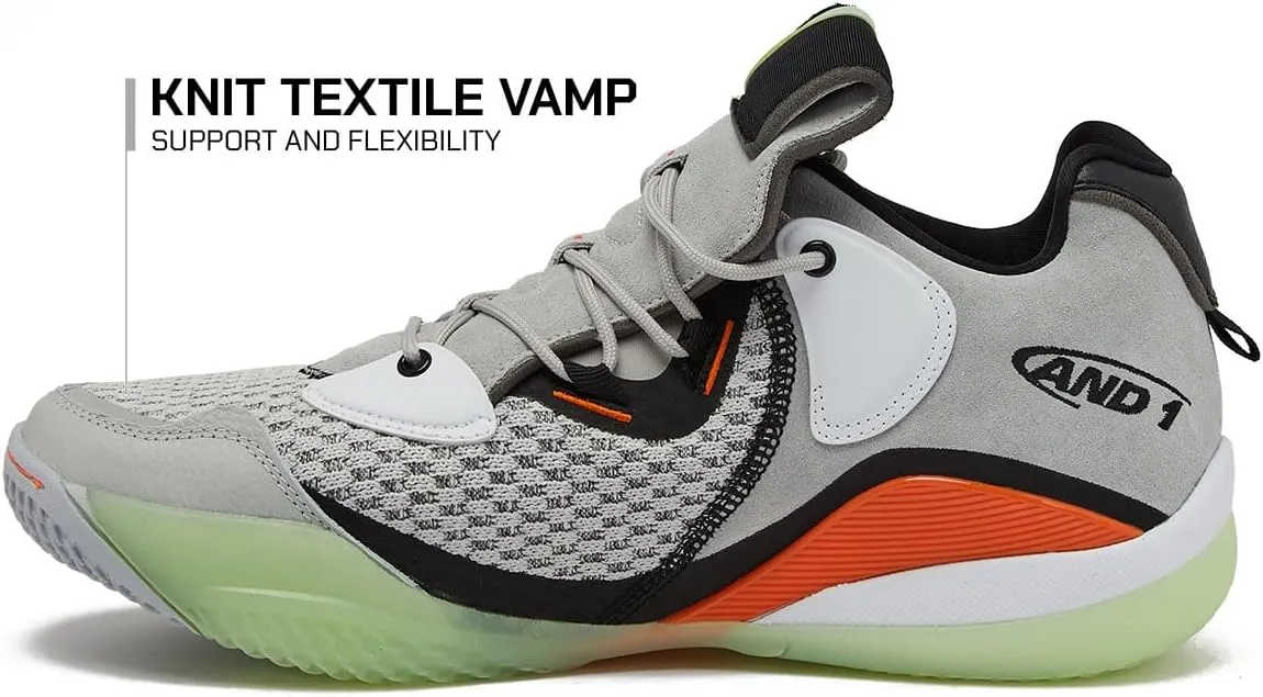 AND1 Override Men’s Basketball Shoes, Indoor or Outdoor Basketball Sneakers for Men, Street or Court, Size 7 to 16
