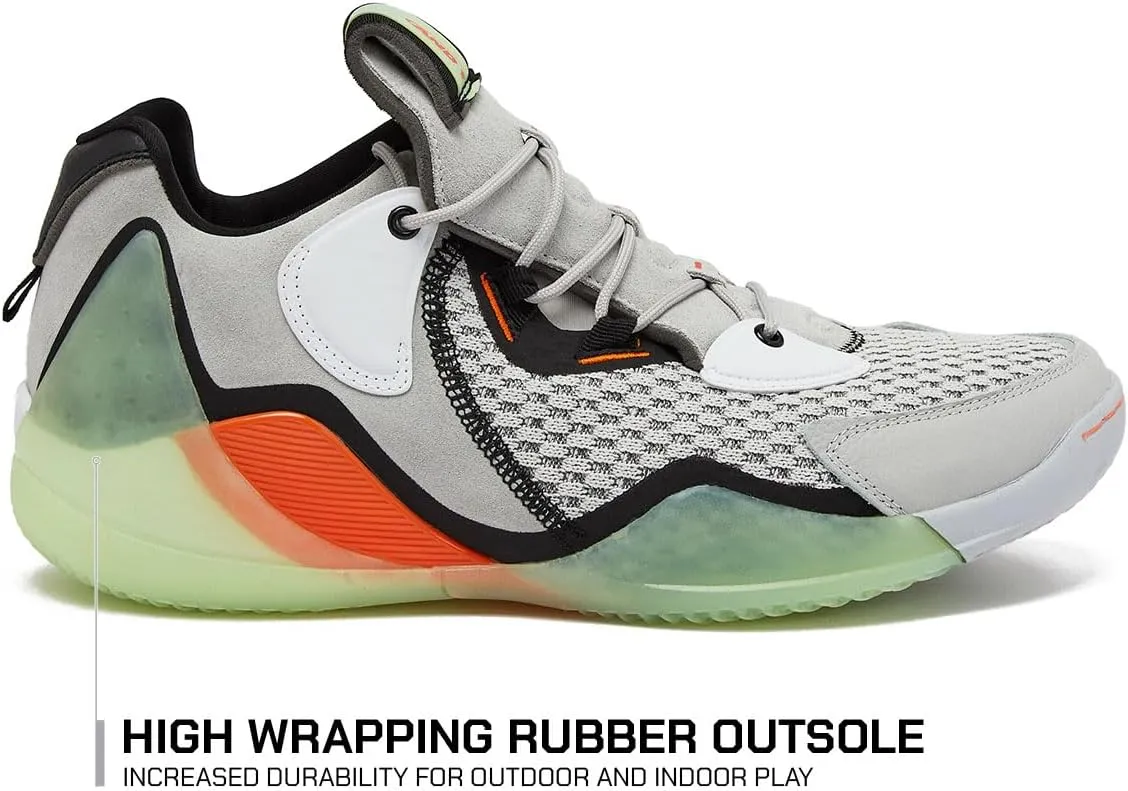 AND1 Override Men’s Basketball Shoes, Indoor or Outdoor Basketball Sneakers for Men, Street or Court, Size 7 to 16