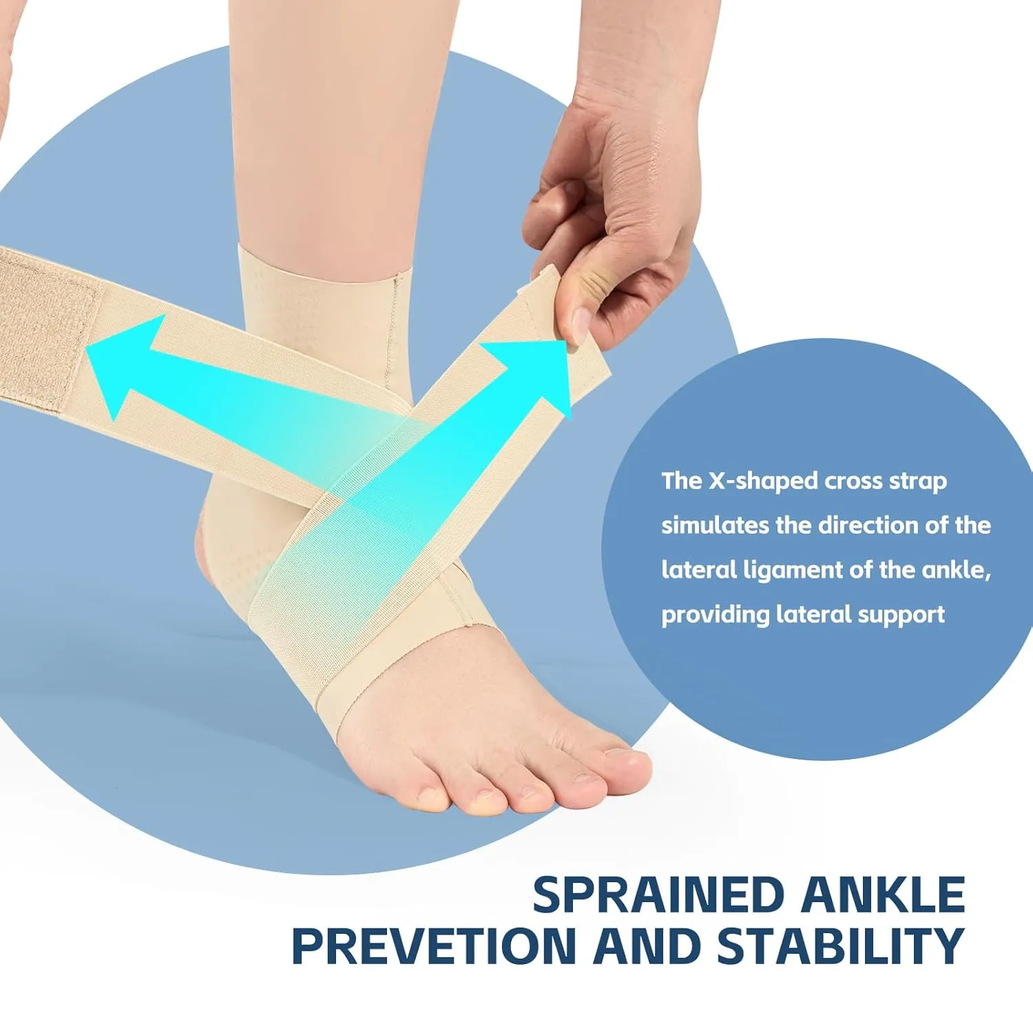 Ankle Brace for Plantar Fasciitis - ThinLightweight Ankle Sleeve Compression Wraps Ankle Support for Achilles Tendonitis Sprained Injury Foot Arch Pain Relief, Women and Men