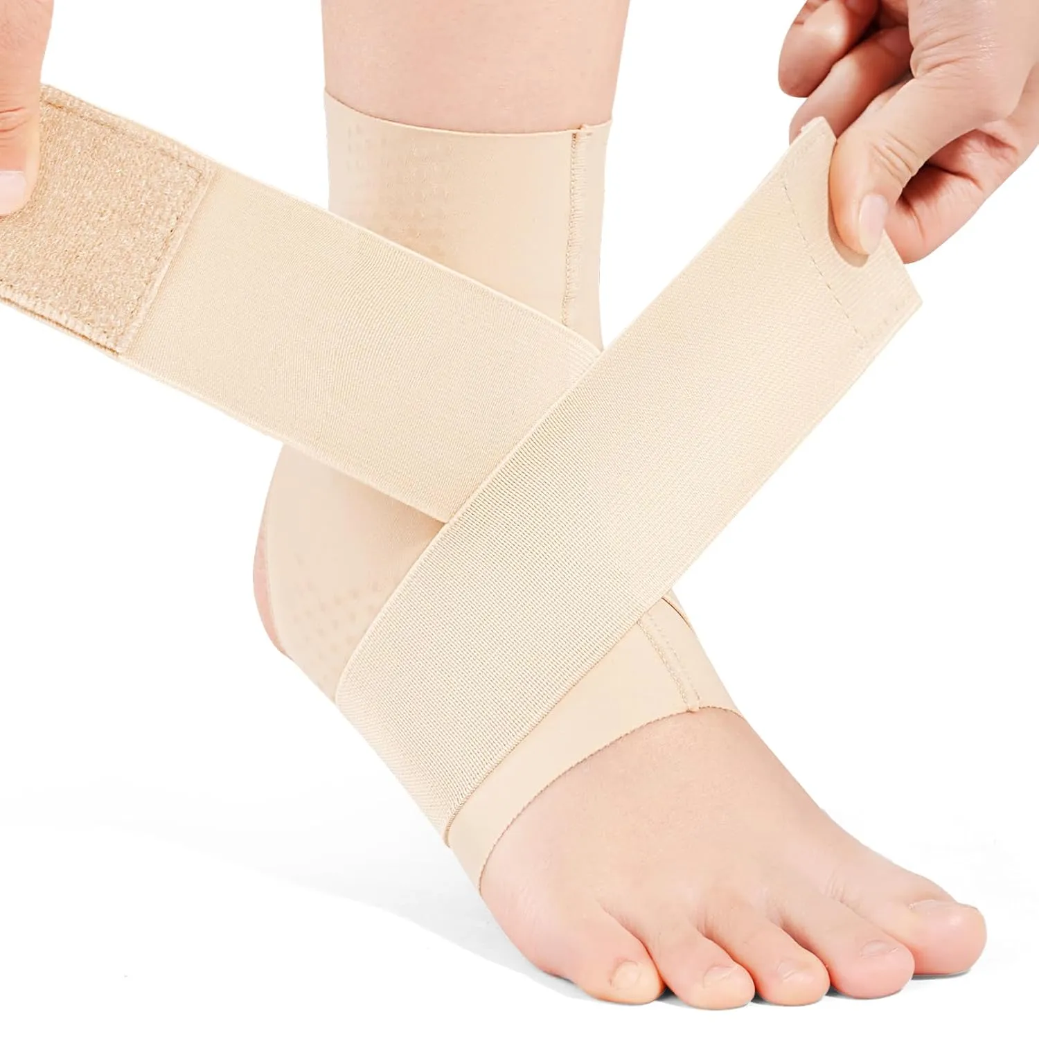 Ankle Brace for Plantar Fasciitis - ThinLightweight Ankle Sleeve Compression Wraps Ankle Support for Achilles Tendonitis Sprained Injury Foot Arch Pain Relief, Women and Men