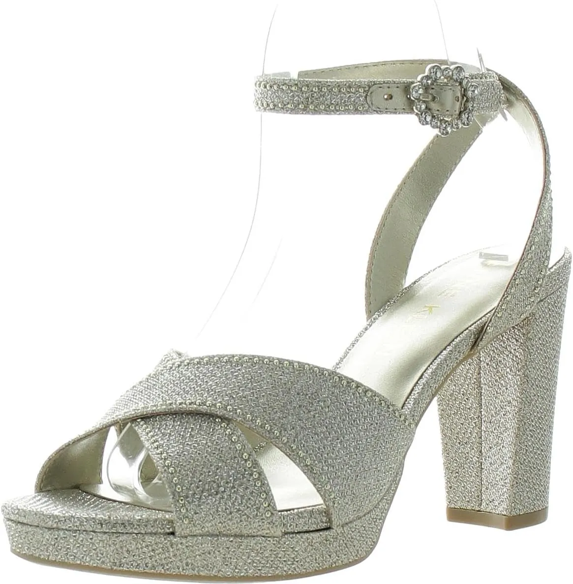 Anne Klein Womens Akventura Snake Print Casual Ankle Strap