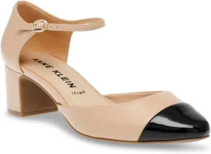 Anne Klein Womens Pearle Toe Cap Ankle Strap Pumps