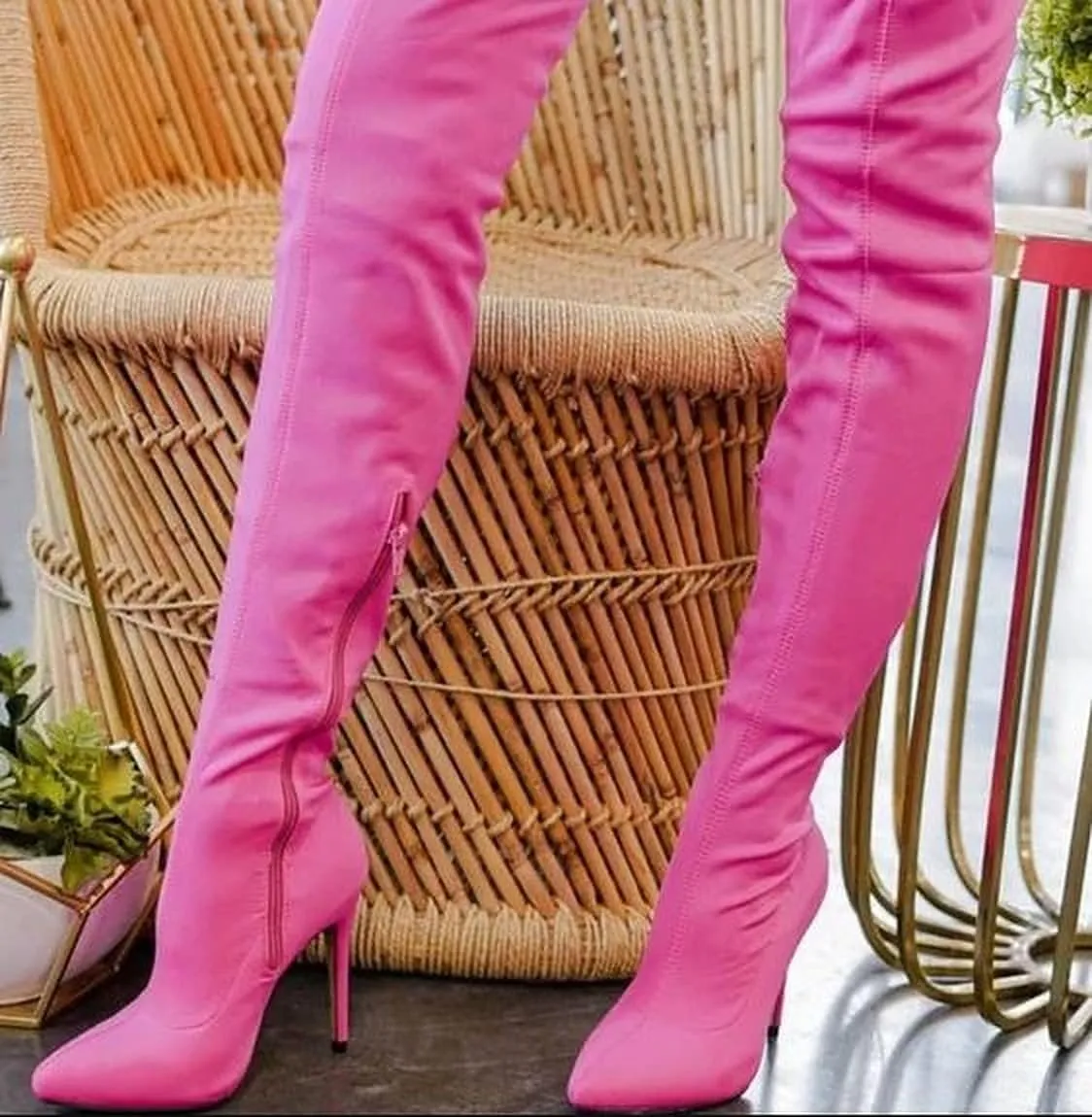 Anne Michelle Dedicate 48M Womens Elastane Pointy Toe Stiletto Boots