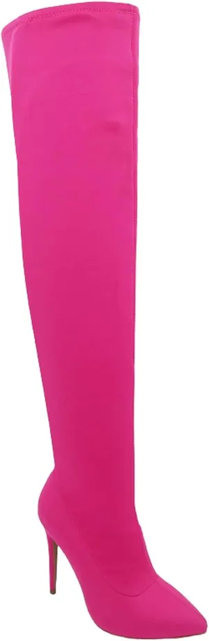 Anne Michelle Dedicate 48M Womens Elastane Pointy Toe Stiletto Boots