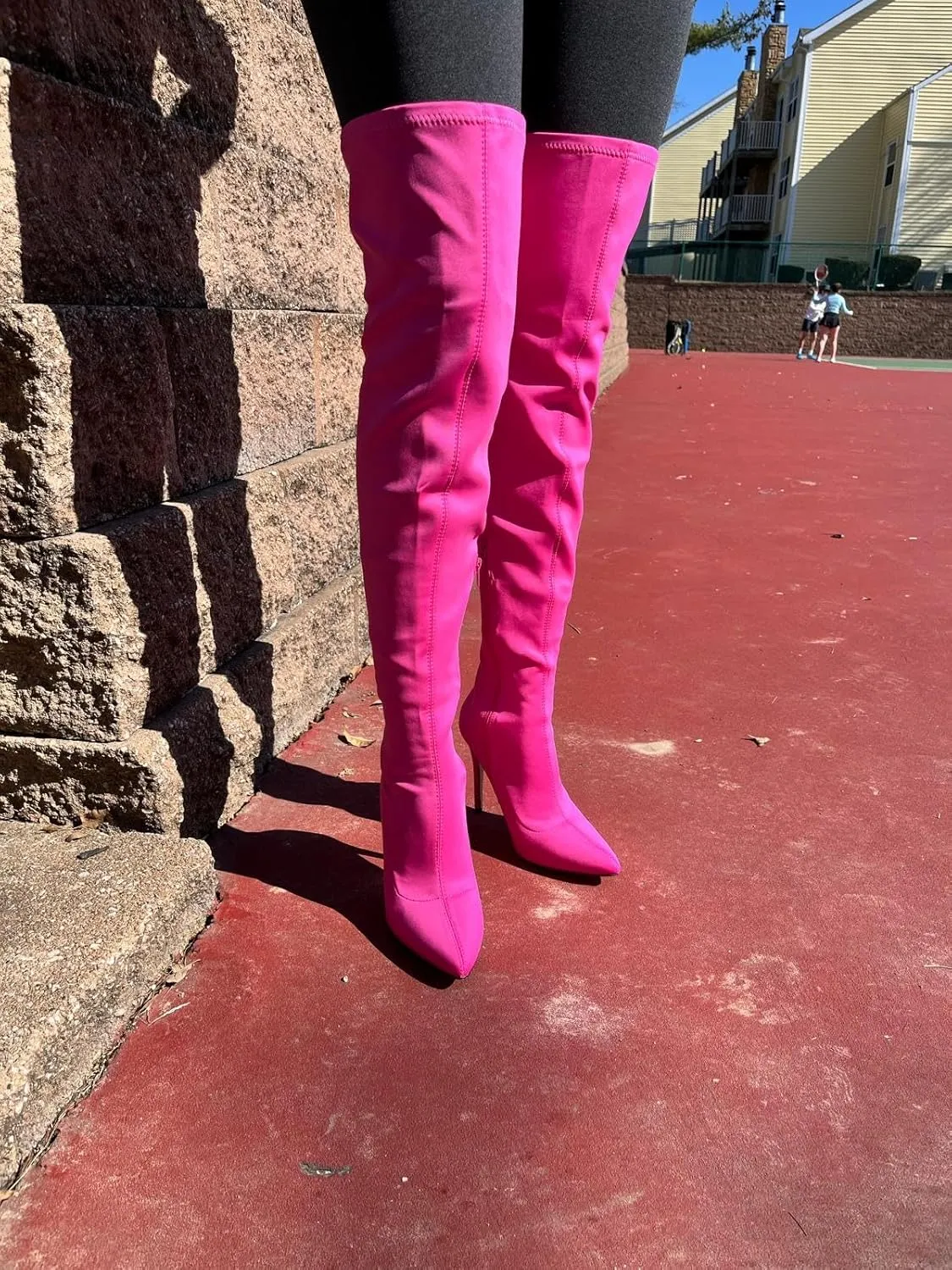 Anne Michelle Dedicate 48M Womens Elastane Pointy Toe Stiletto Boots