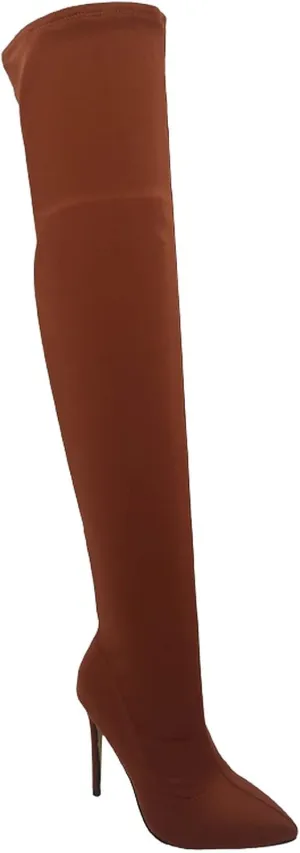 Anne Michelle Dedicate 48M Womens Elastane Pointy Toe Stiletto Boots