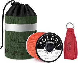 AOLEBA Arborist Throw Line Kit, Slick Arborist Rope Throw Weight Set with Reflective Storage Bag, 100% Polyester Rope, Arborist Equipment for High Limb, Throwing, Climbing, Tree Cutting