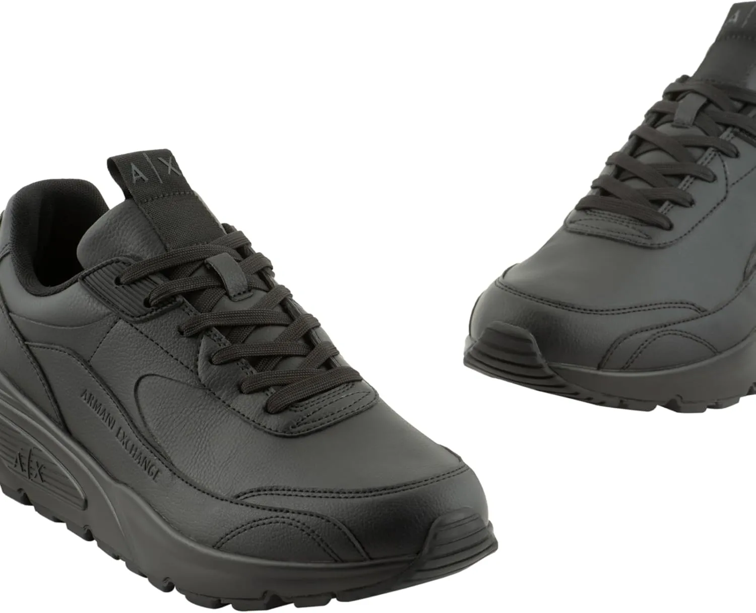 Armani Exchange Men's Bronx Solid Colored Leather Low Top Sneaker