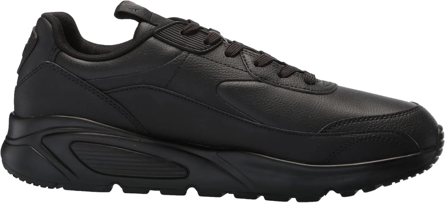 Armani Exchange Men's Bronx Solid Colored Leather Low Top Sneaker