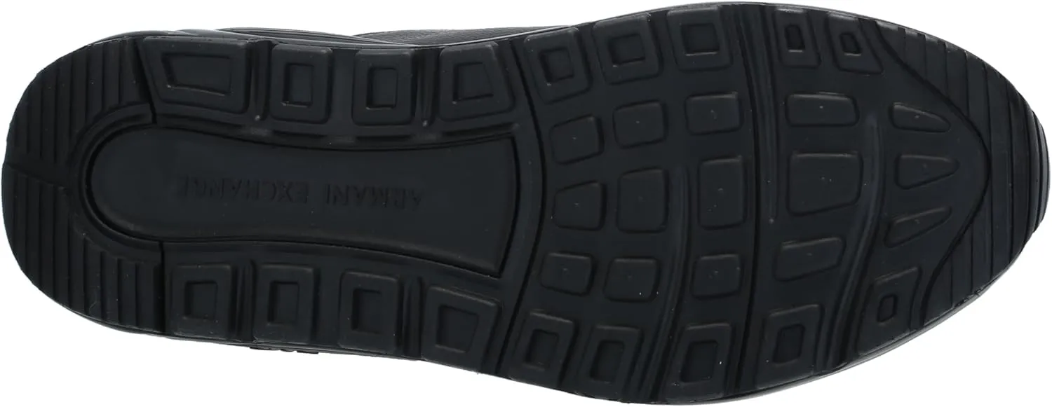 Armani Exchange Men's Bronx Solid Colored Leather Low Top Sneaker