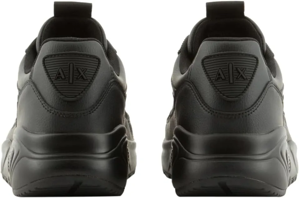 Armani Exchange Men's Bronx Solid Colored Leather Low Top Sneaker