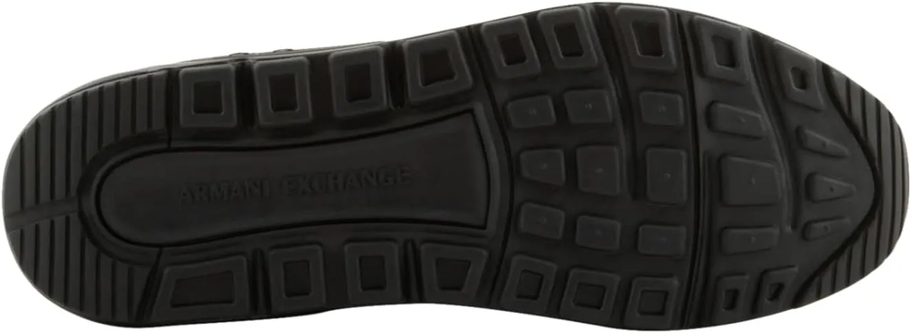 Armani Exchange Men's Bronx Solid Colored Leather Low Top Sneaker