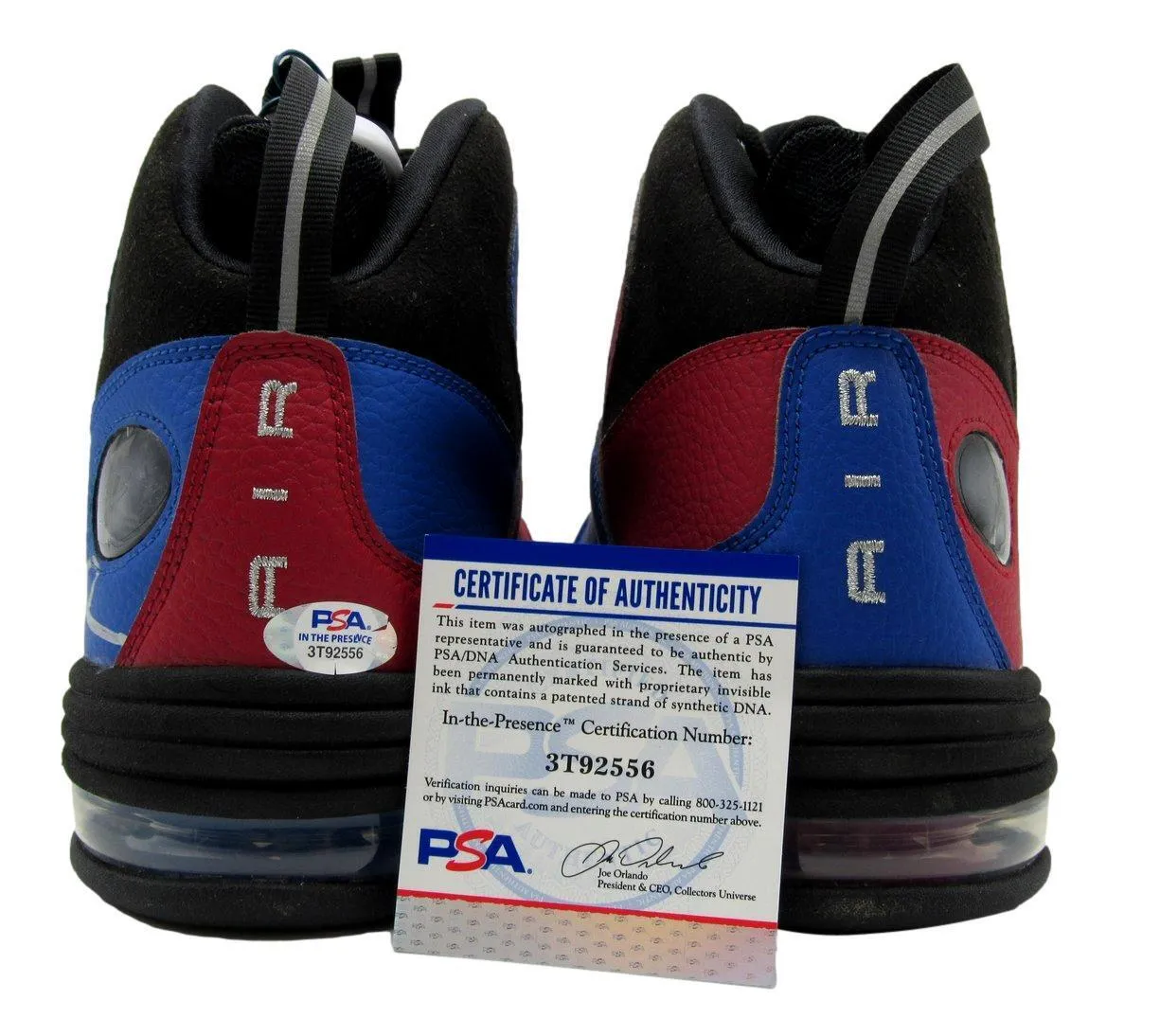 Autographed Nike Air Penny 3 QS 'Do It For Dez' Blue Red Men's Sz 10.5 Shoes PSA