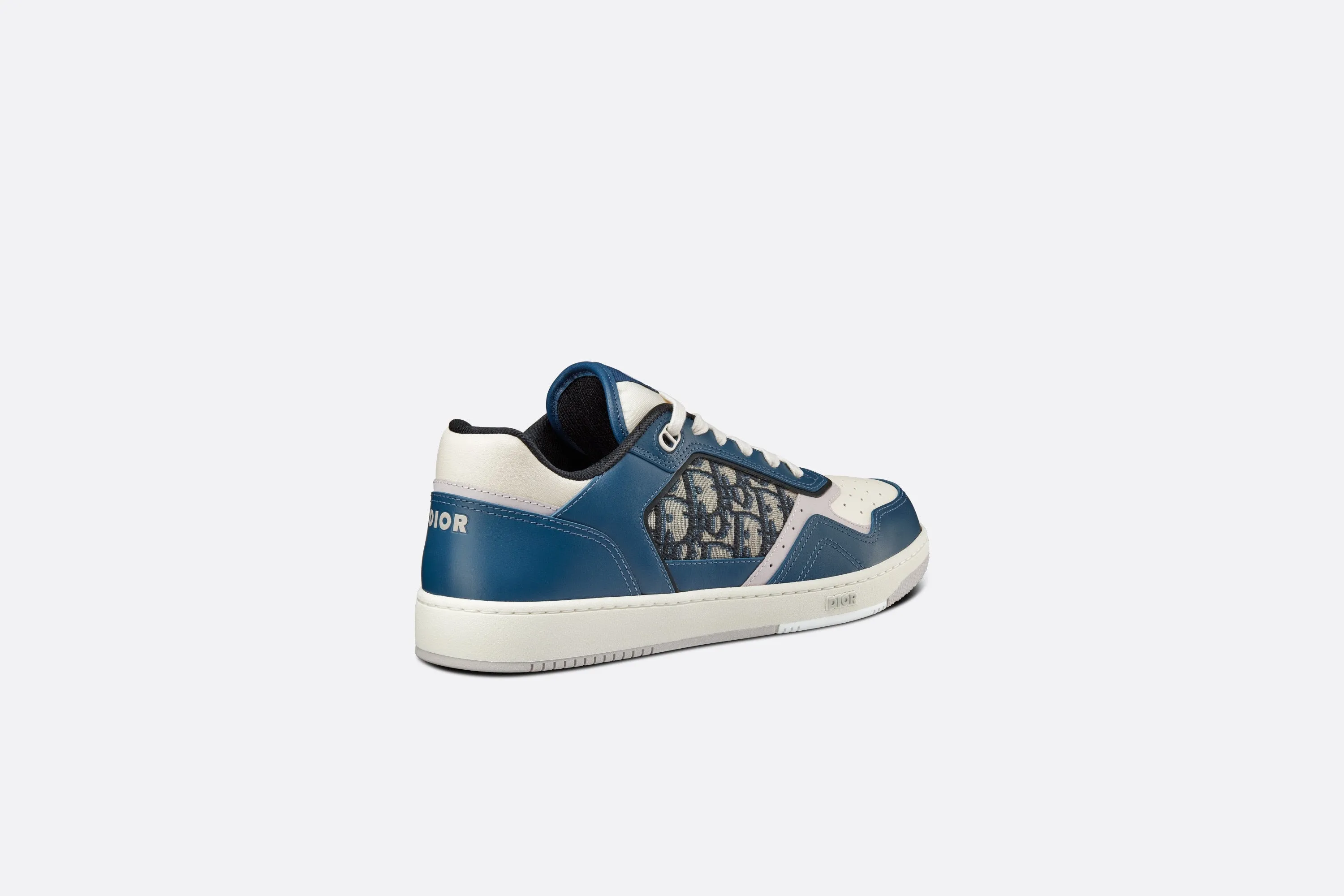 B27 Low-Top Sneaker • Blue, Cream and Dior Gray Smooth Calfskin with Beige and Black Dior Oblique Jacquard
