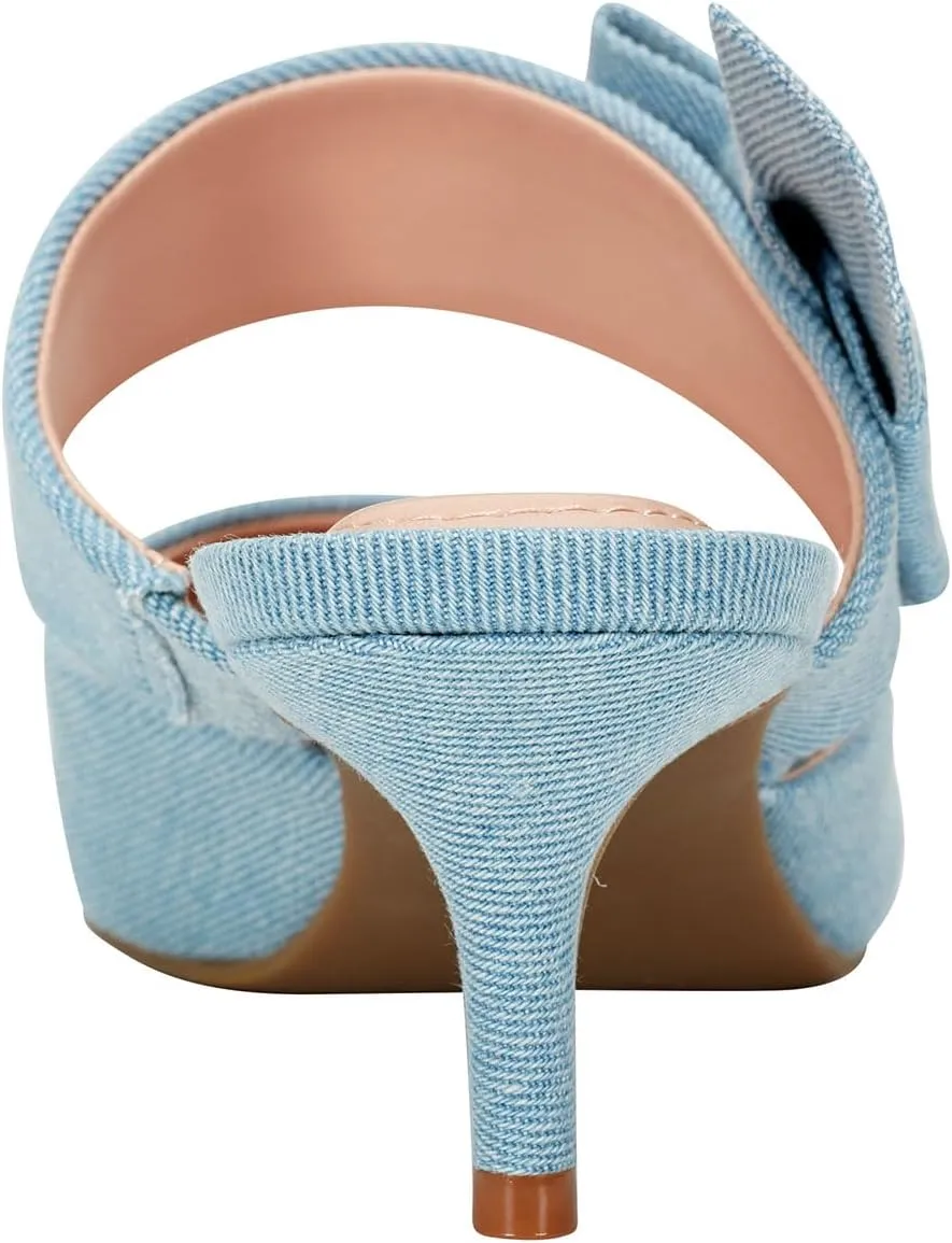 Bandolino Womens Millie 2 Faux suede Pointed Toe Heel Sandals