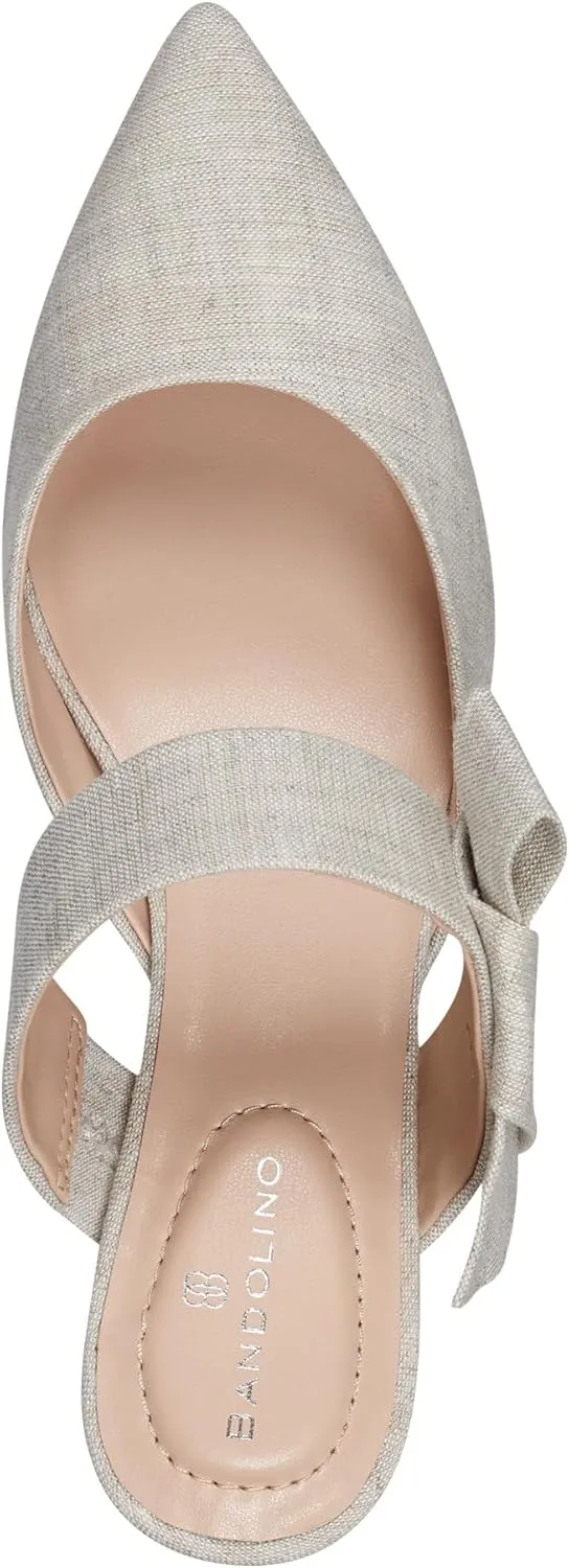 Bandolino Womens Millie 2 Faux suede Pointed Toe Heel Sandals