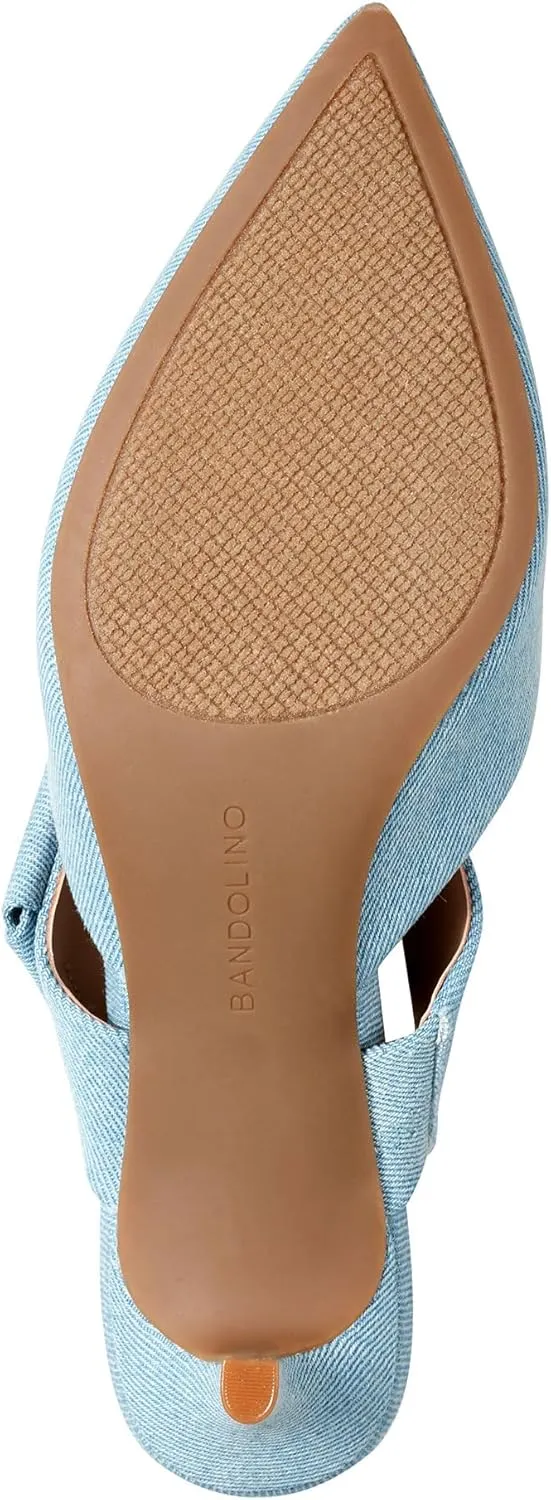 Bandolino Womens Millie 2 Faux suede Pointed Toe Heel Sandals