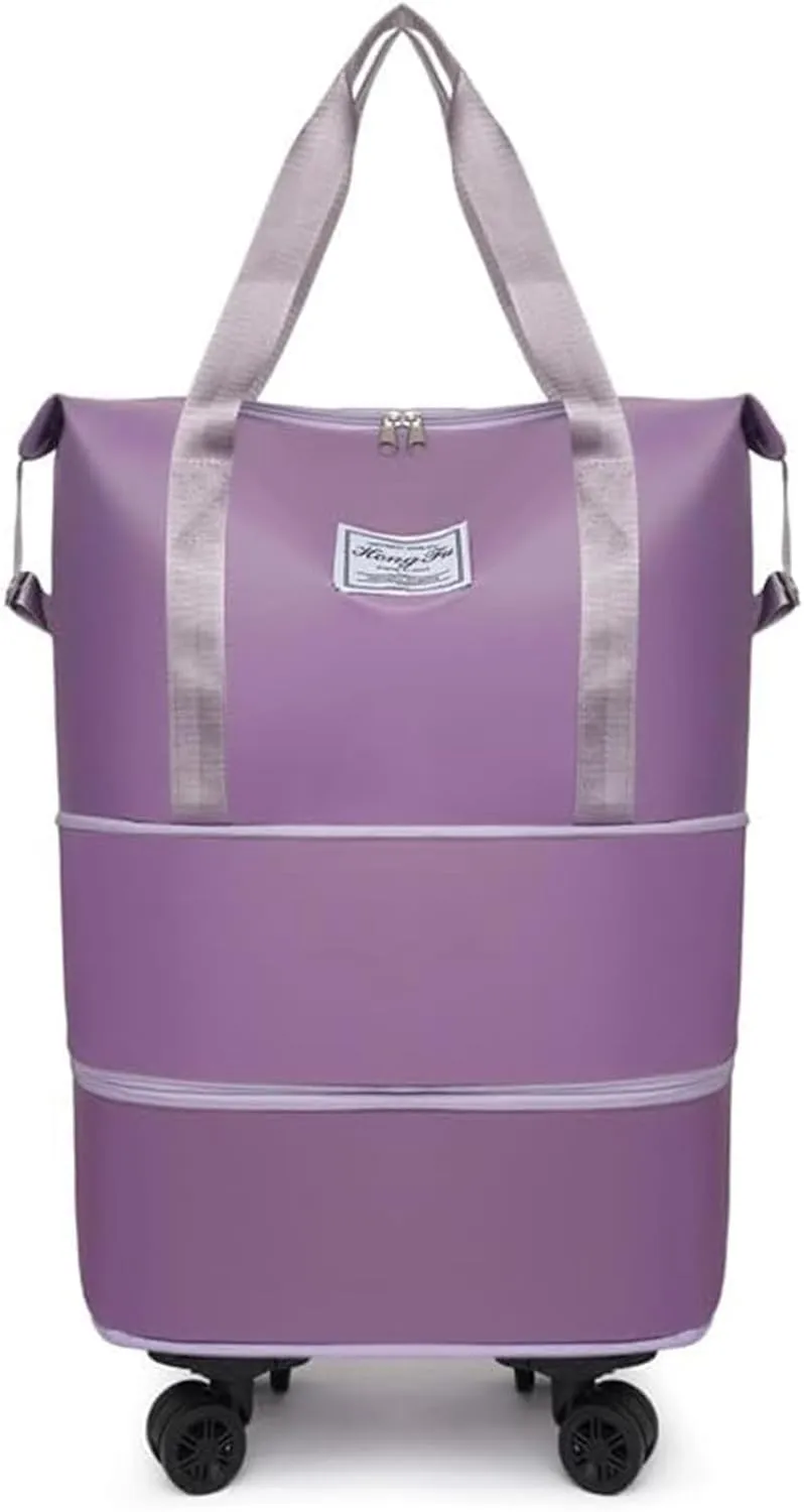 Beente Travel Bag with Wheels - 2025 New Large Capacity Travel Bag - Universal Wheel Removable, Expandable and Foldable (Light Blue,one size)