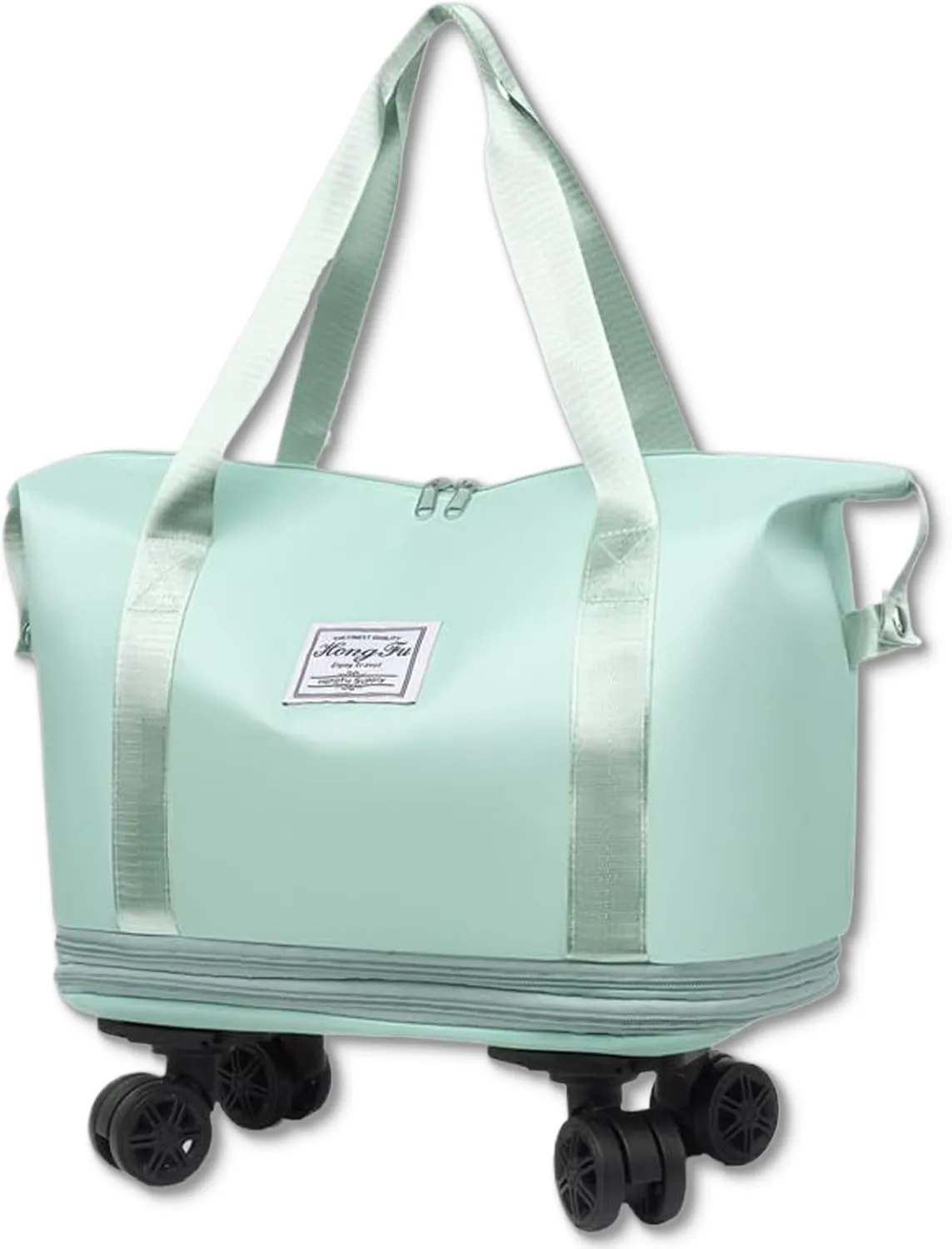 Beente Travel Bag with Wheels, 2025 New Large Capacity Travel Bag with Removable Wheels (Green,One Size)