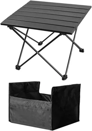 BESPORTBLE Portable Table Camping Mini Folding Desk Beach Table Aluminum Desk Versatile Outdoor Use